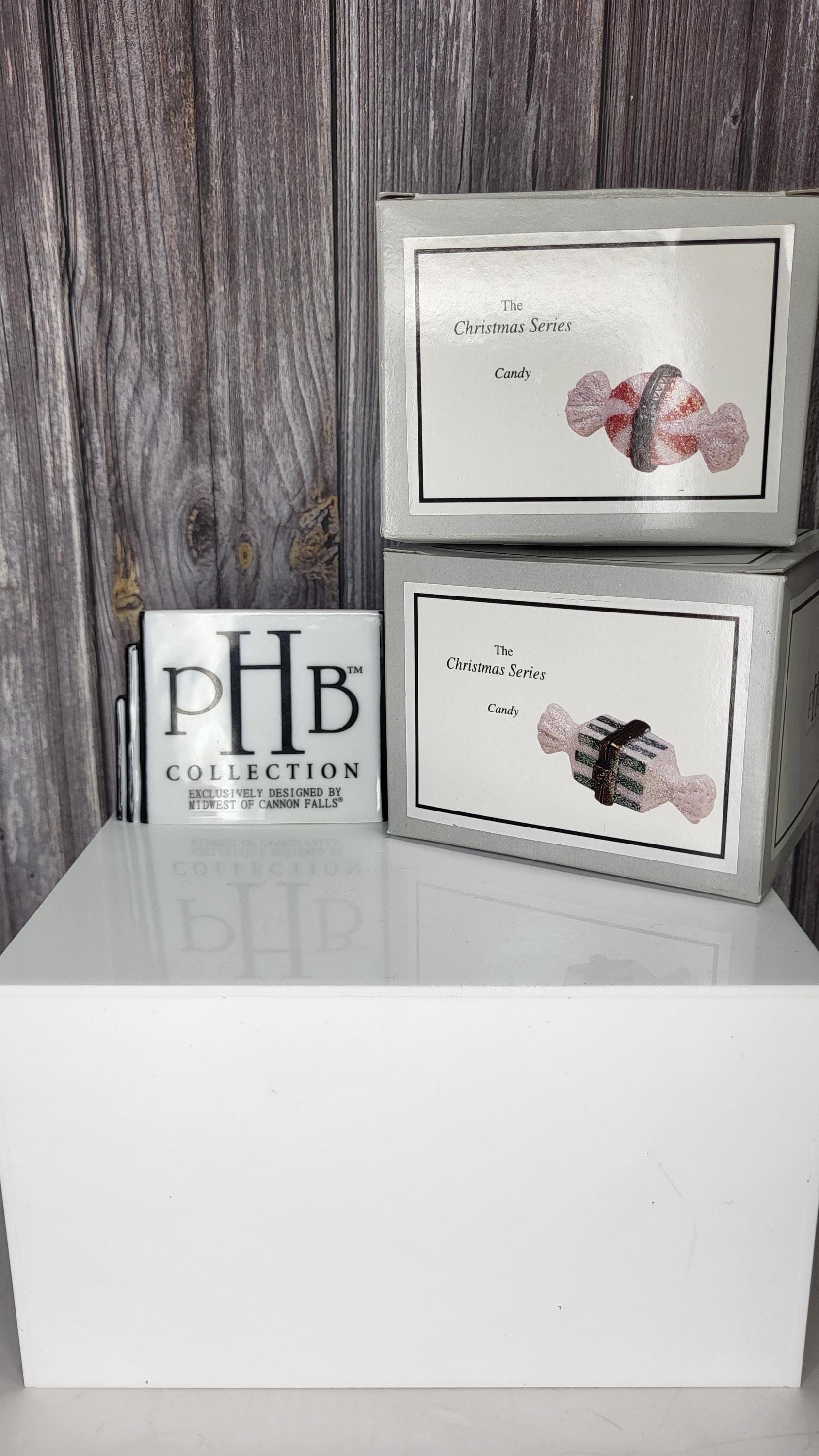 PHB Midwest of Cannon Falls Christmas Candy Porcelain Trinket Box Set view 3