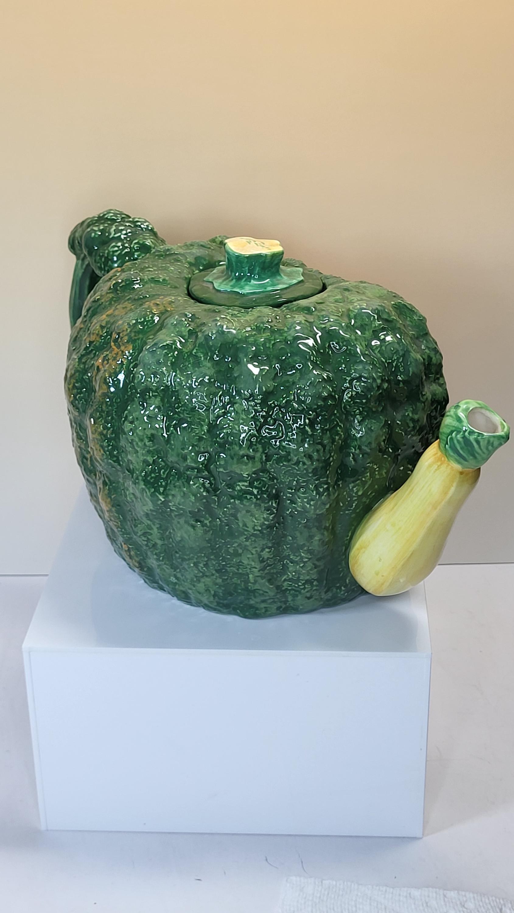 Vintage Large Department 56 Garden Collection Squash Teapot, Excellent Condition - Autumn Harvest - Fall Decor view 6