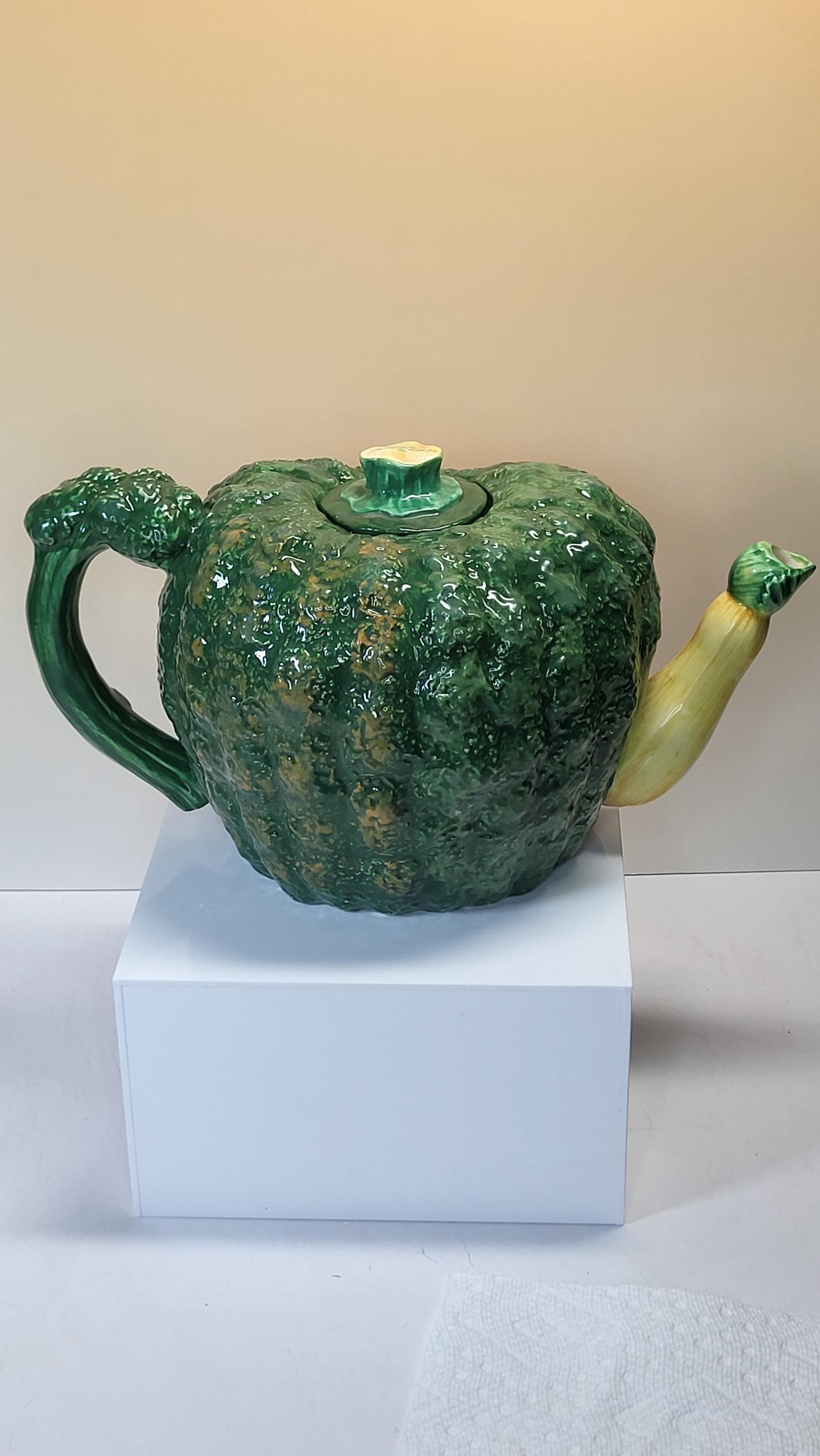 Vintage Large Department 56 Garden Collection Squash Teapot, Excellent Condition - Autumn Harvest - Fall Decor view 7