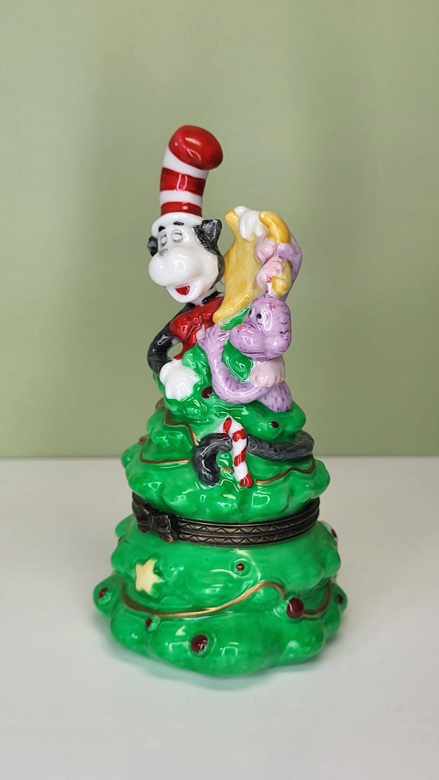 Vintage 1997 Dr. Seuss Cat in the Hat & Whozit Porcelain Hinged Trinket Box, Midwest of Cannon Falls Collectible view 3