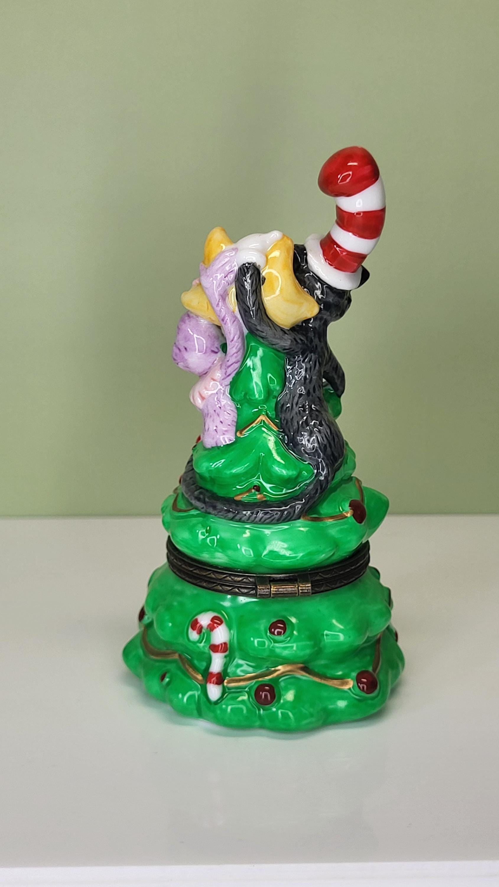 Vintage 1997 Dr. Seuss Cat in the Hat & Whozit Porcelain Hinged Trinket Box, Midwest of Cannon Falls Collectible view 4