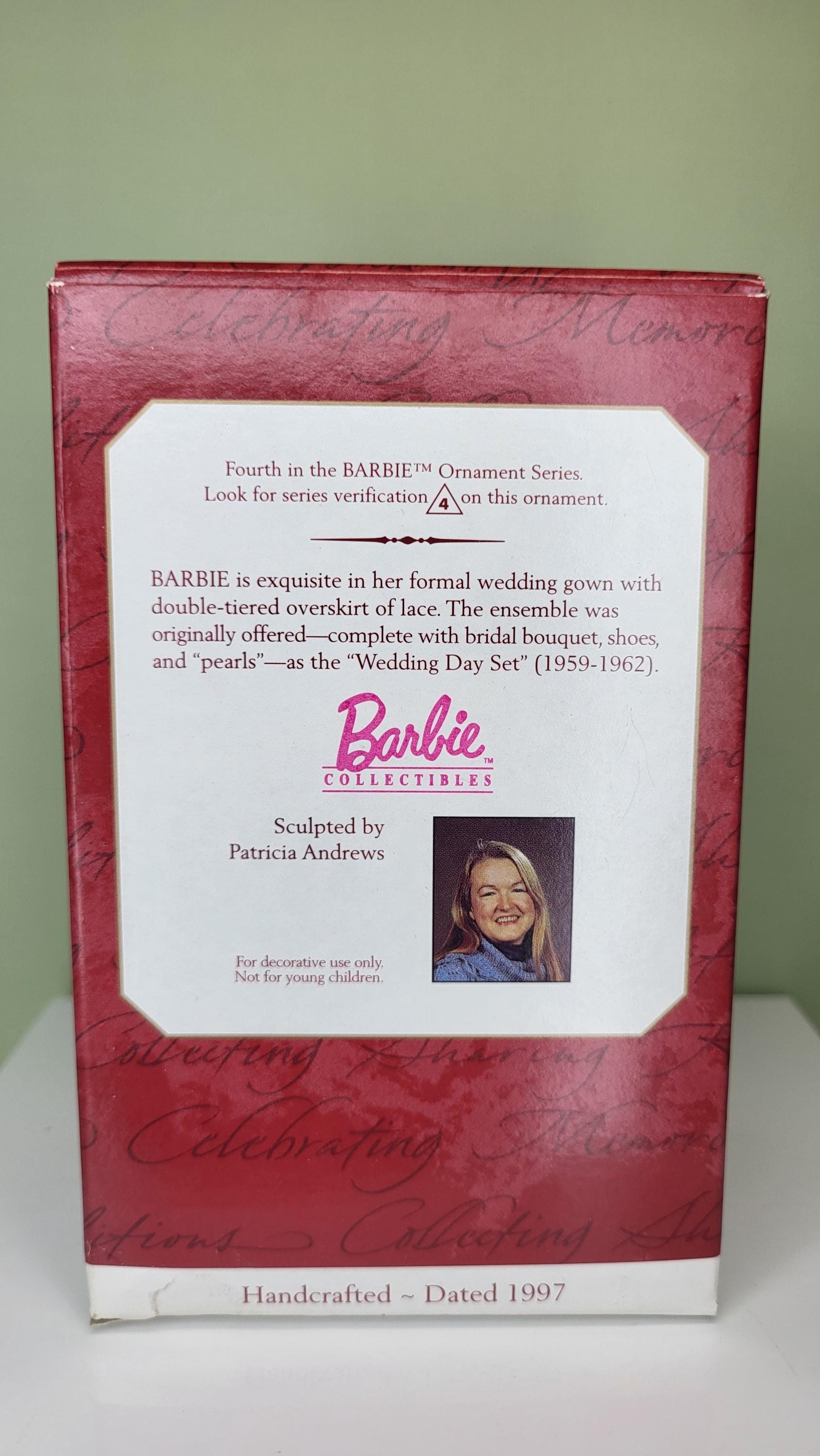 Vintage 1997 Hallmark Keepsake "Wedding Day Barbie" Ornament NIB 4th in Series view 3