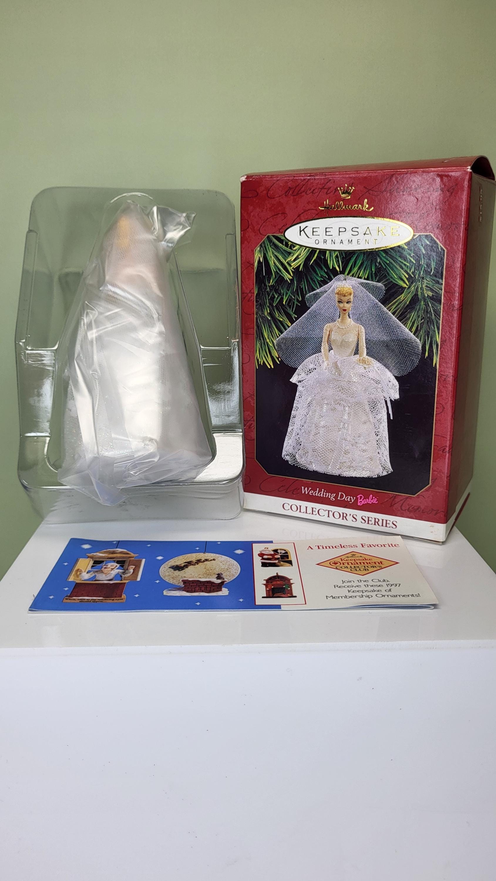 Vintage 1997 Hallmark Keepsake "Wedding Day Barbie" Ornament NIB 4th in Series view 4