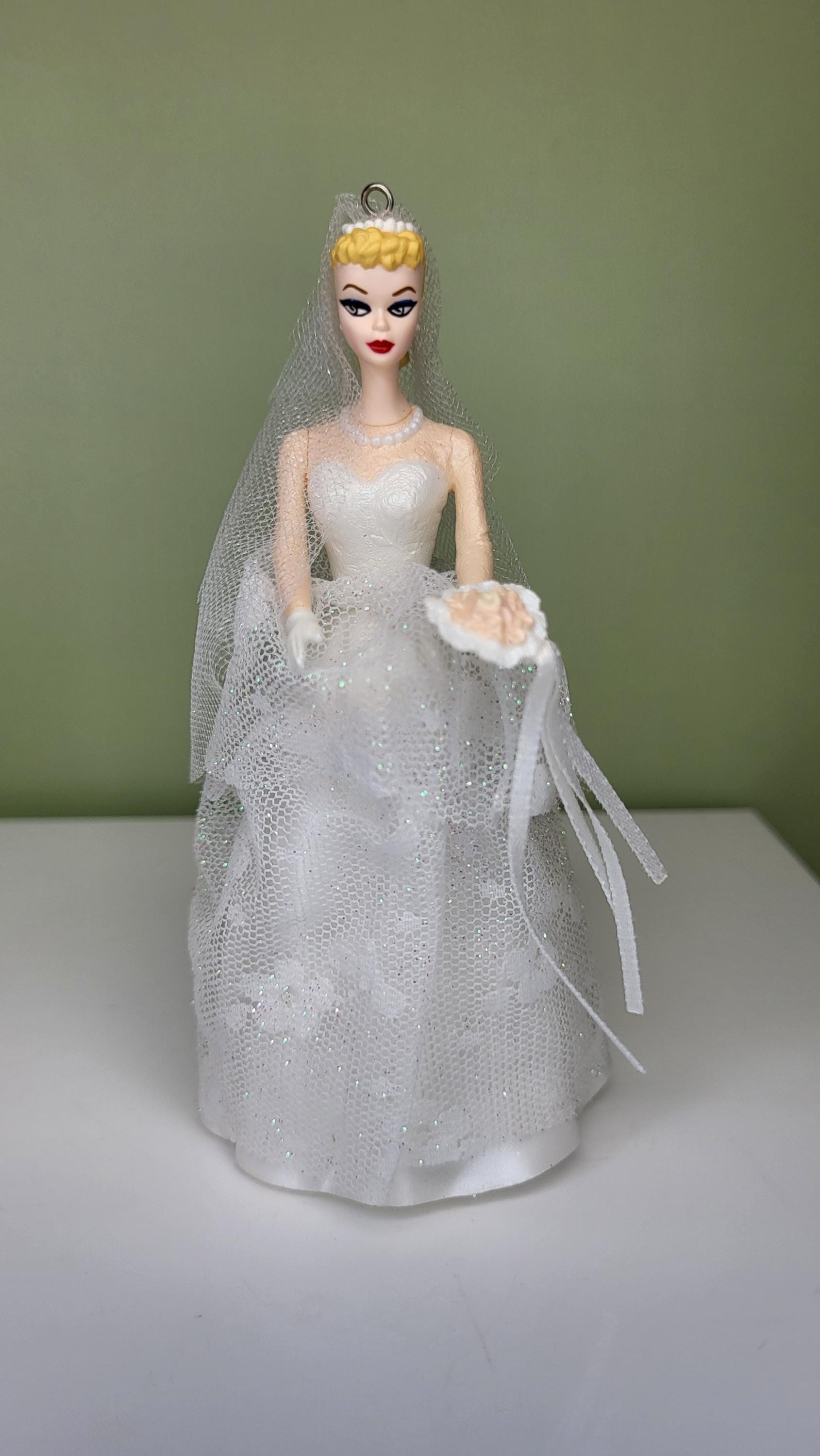 Vintage 1997 Hallmark Keepsake "Wedding Day Barbie" Ornament NIB 4th in Series view 5