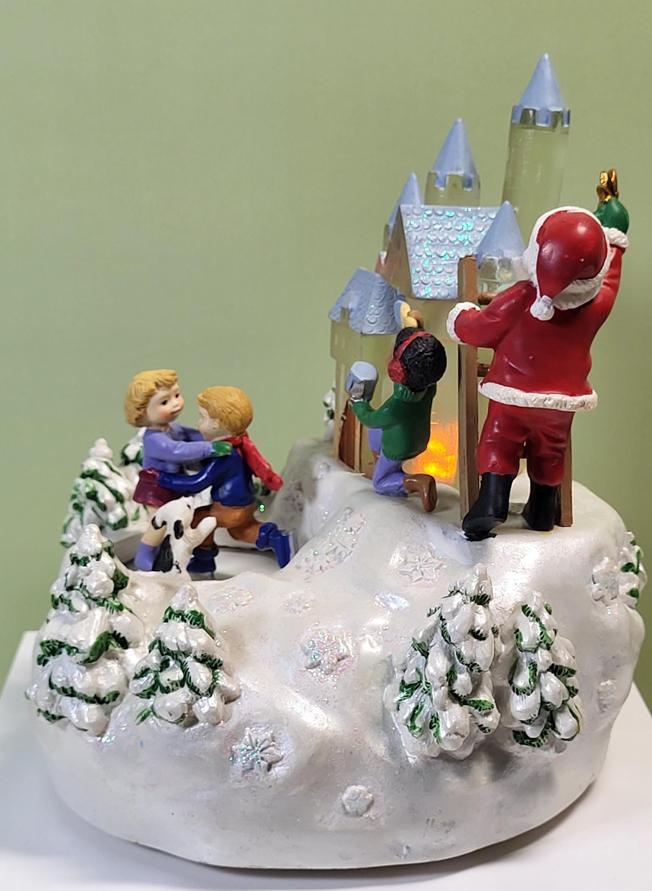 1997 Avon Santa's Magical Castle Musical Figurine - Motion & Lights - With Original Box view 11