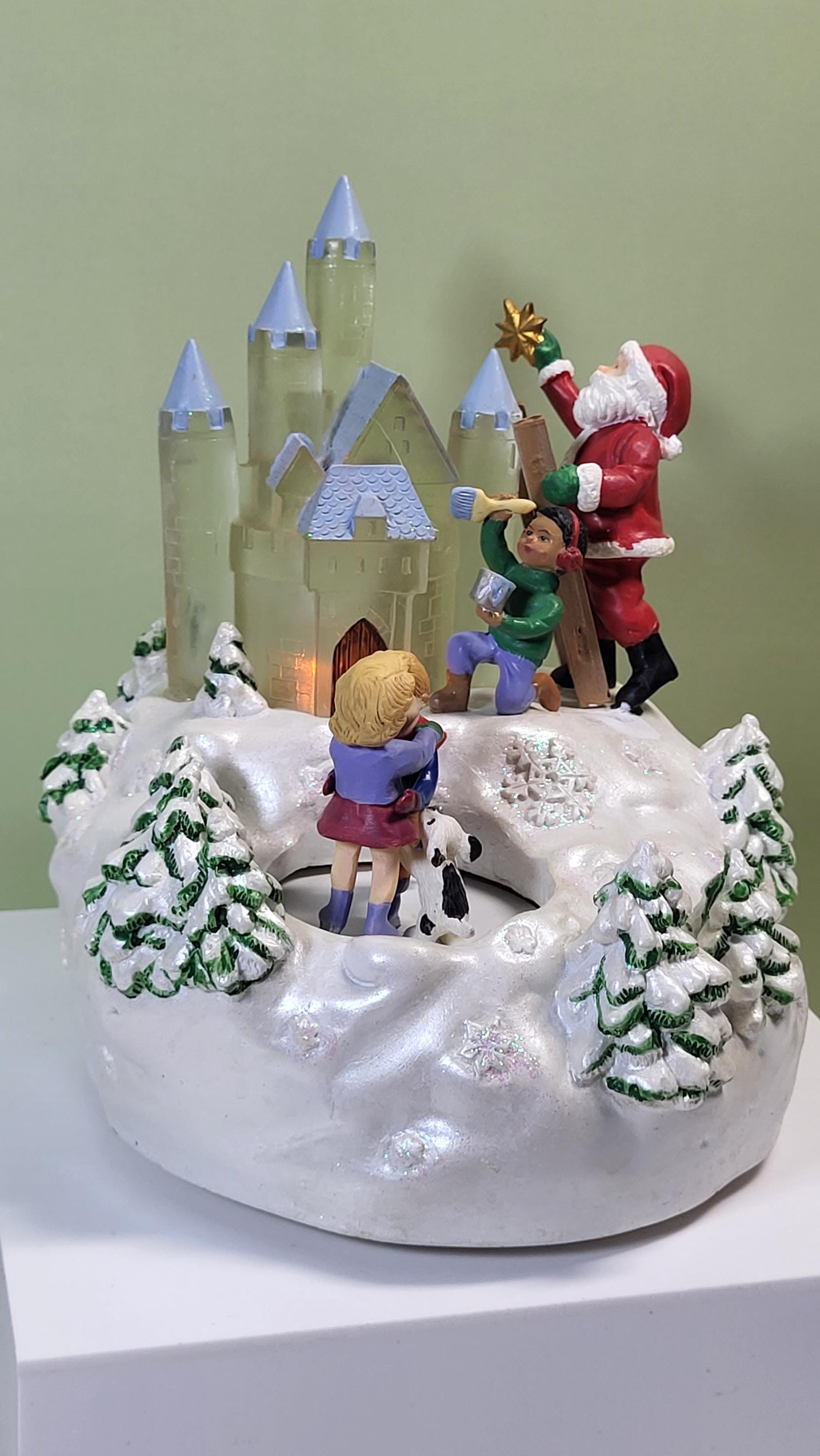 1997 Avon Santa's Magical Castle Musical Figurine - Motion & Lights - With Original Box view 5
