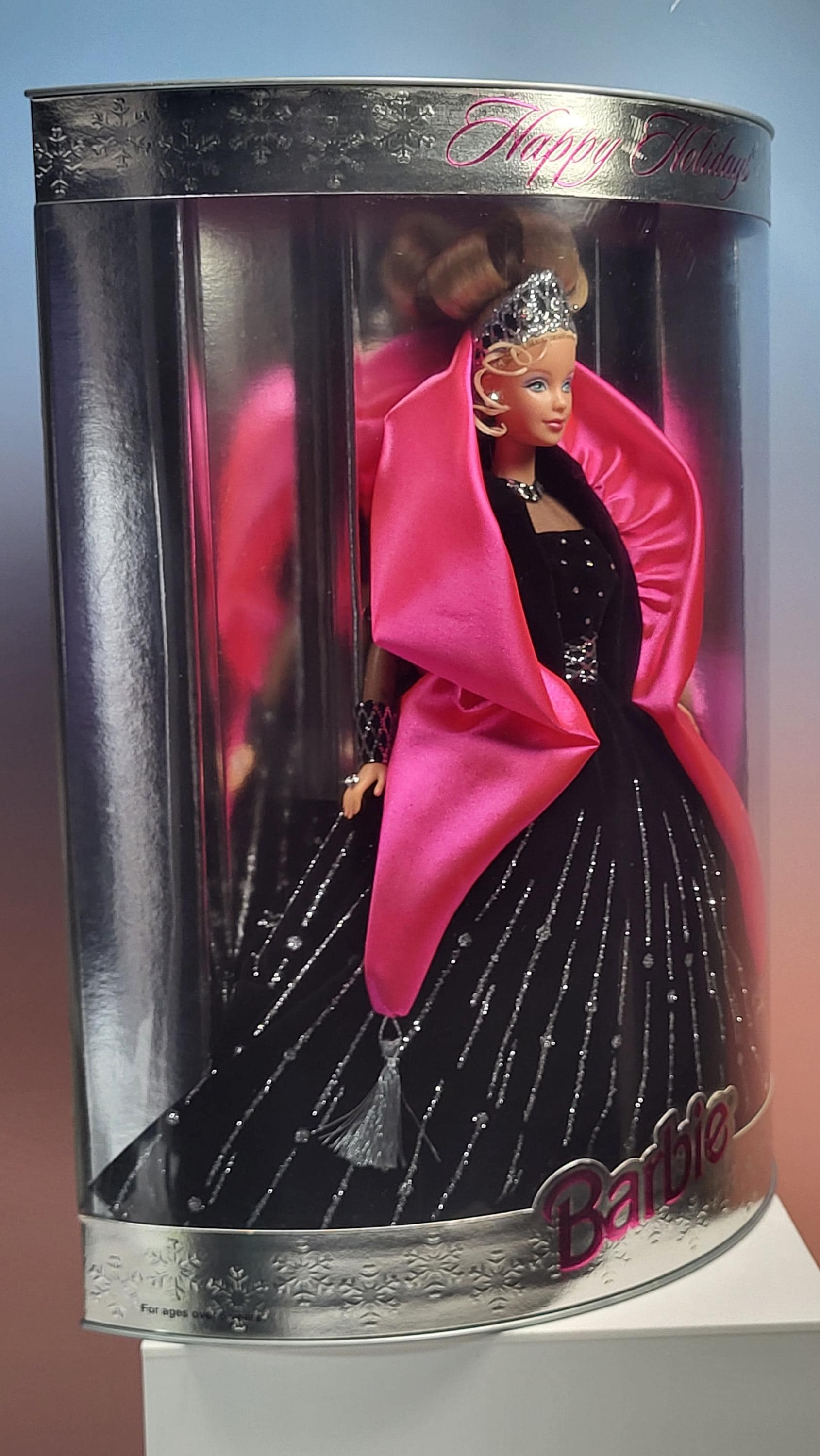 Rare 1998 Happy Holidays Barbie - Misprint Box, Black Gown view 2