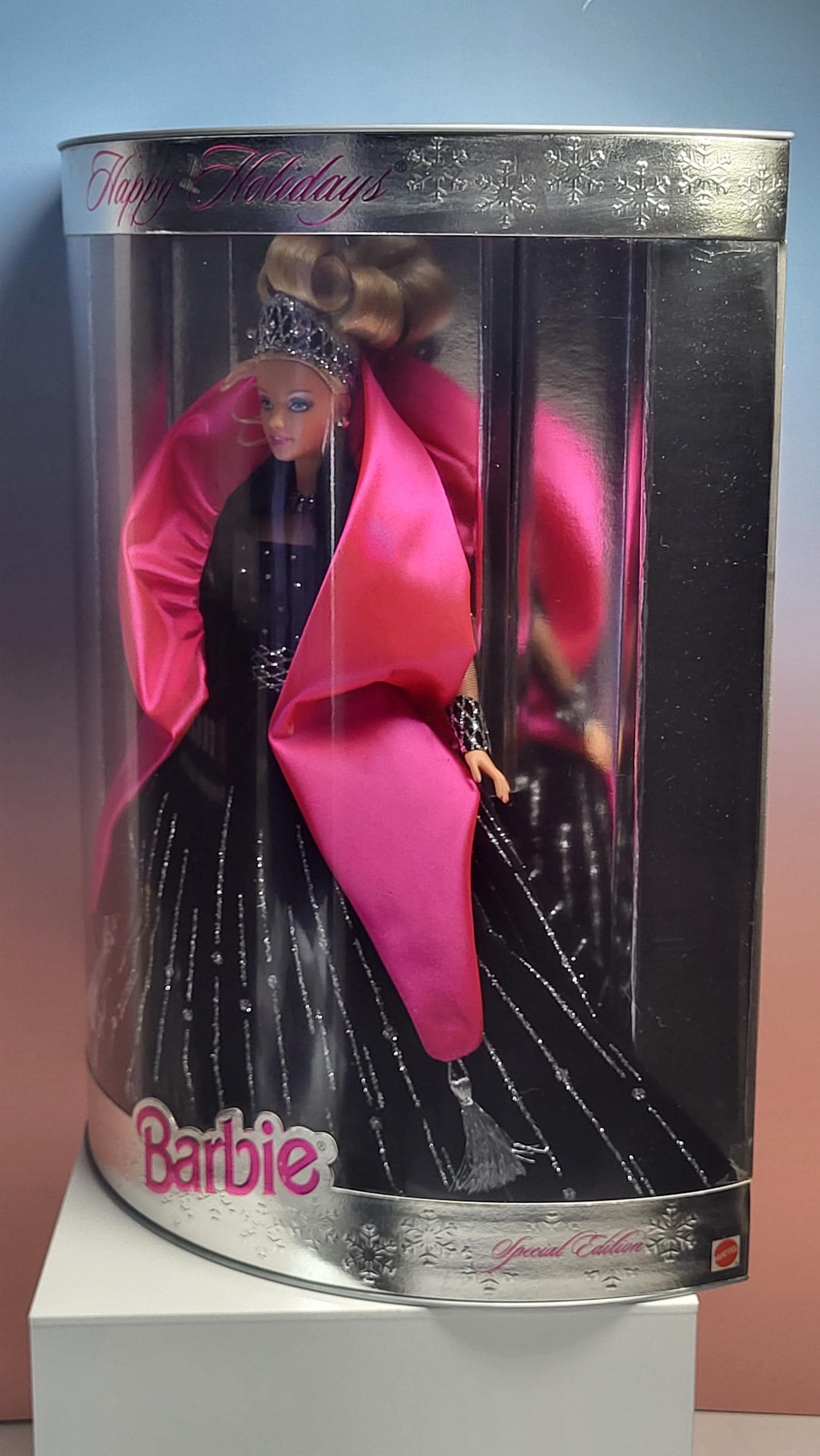 Rare 1998 Happy Holidays Barbie - Misprint Box, Black Gown view 3