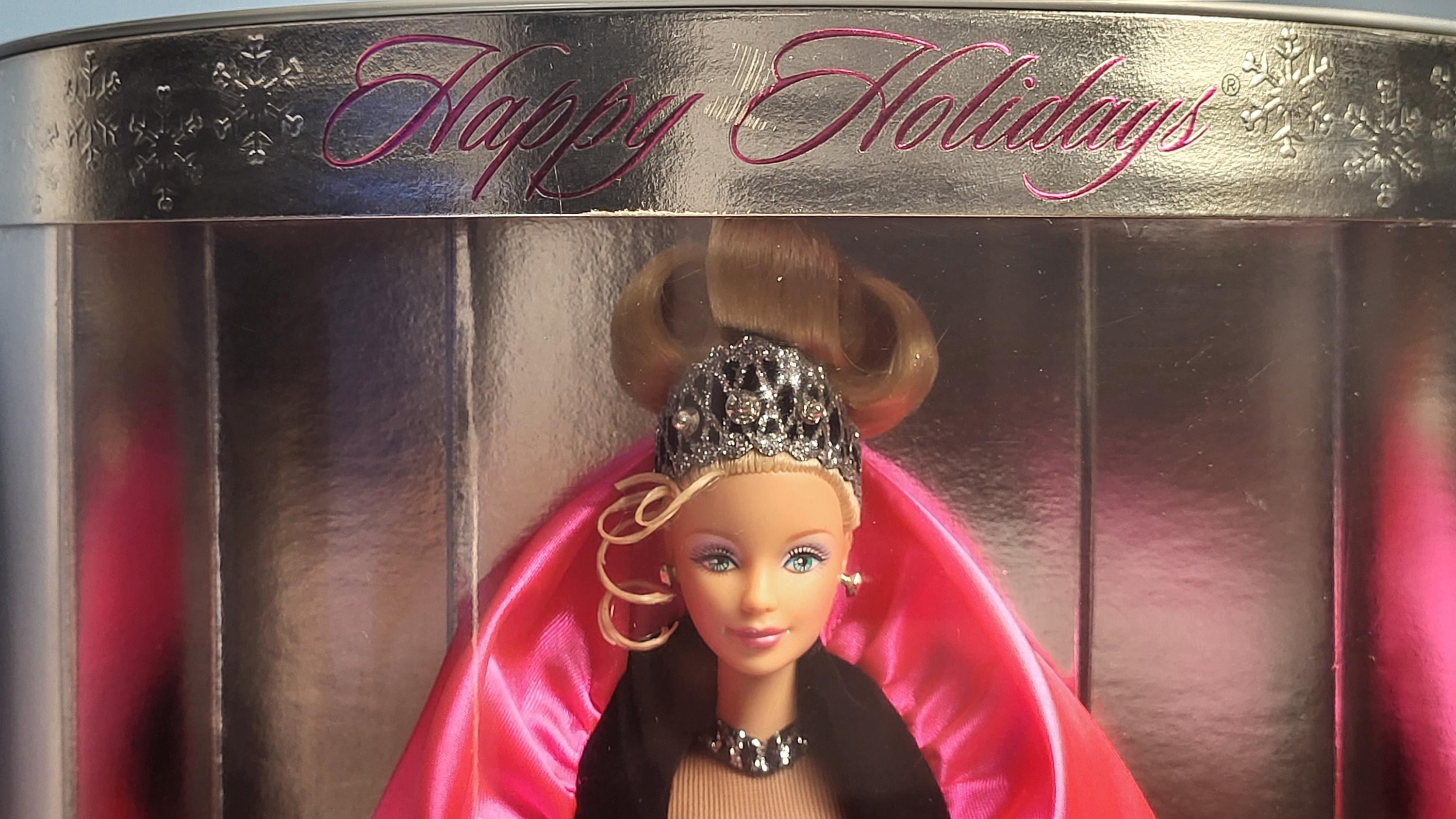 Rare 1998 Happy Holidays Barbie - Misprint Box, Black Gown view 4