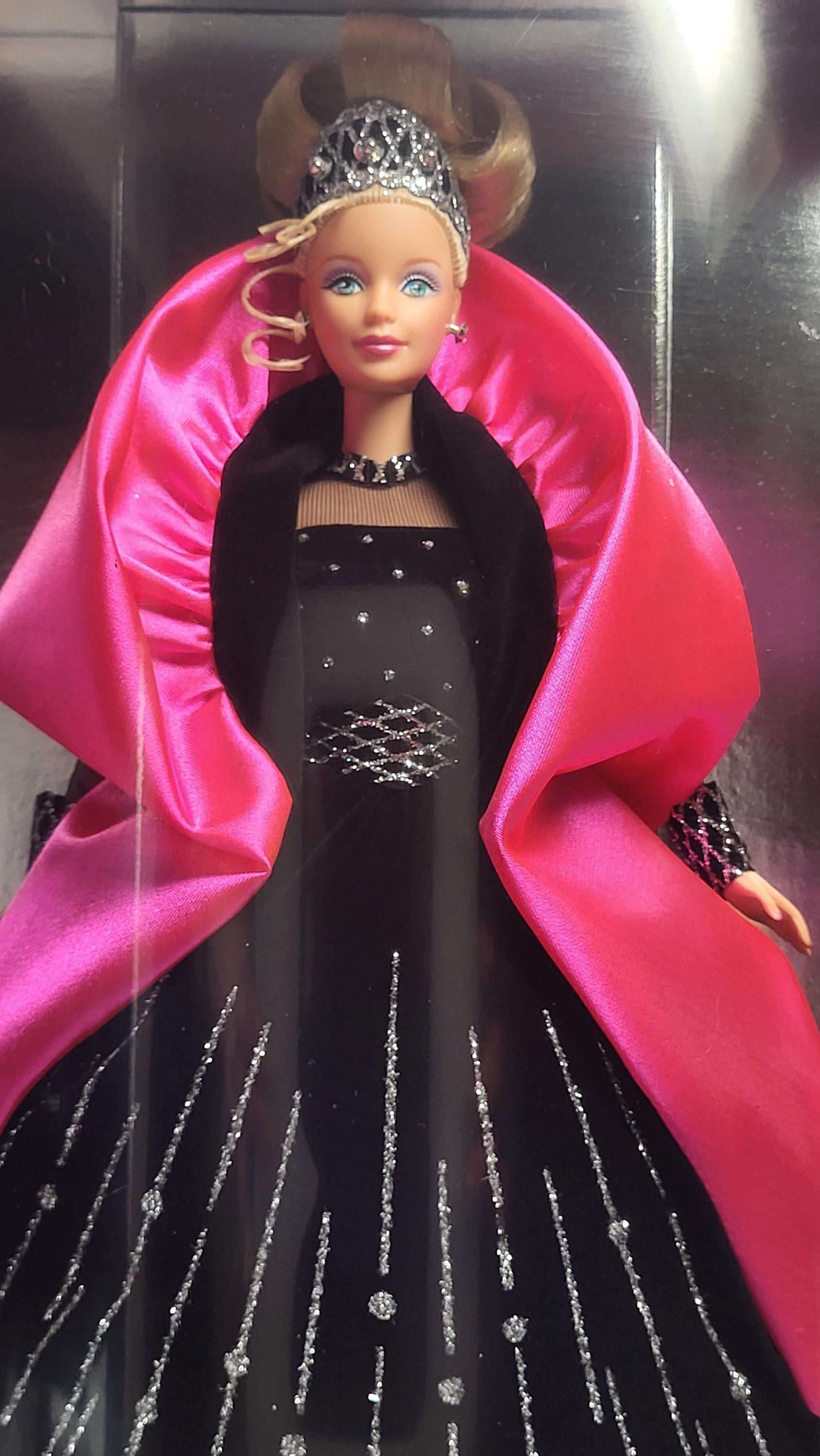 Rare 1998 Happy Holidays Barbie - Misprint Box, Black Gown view 8