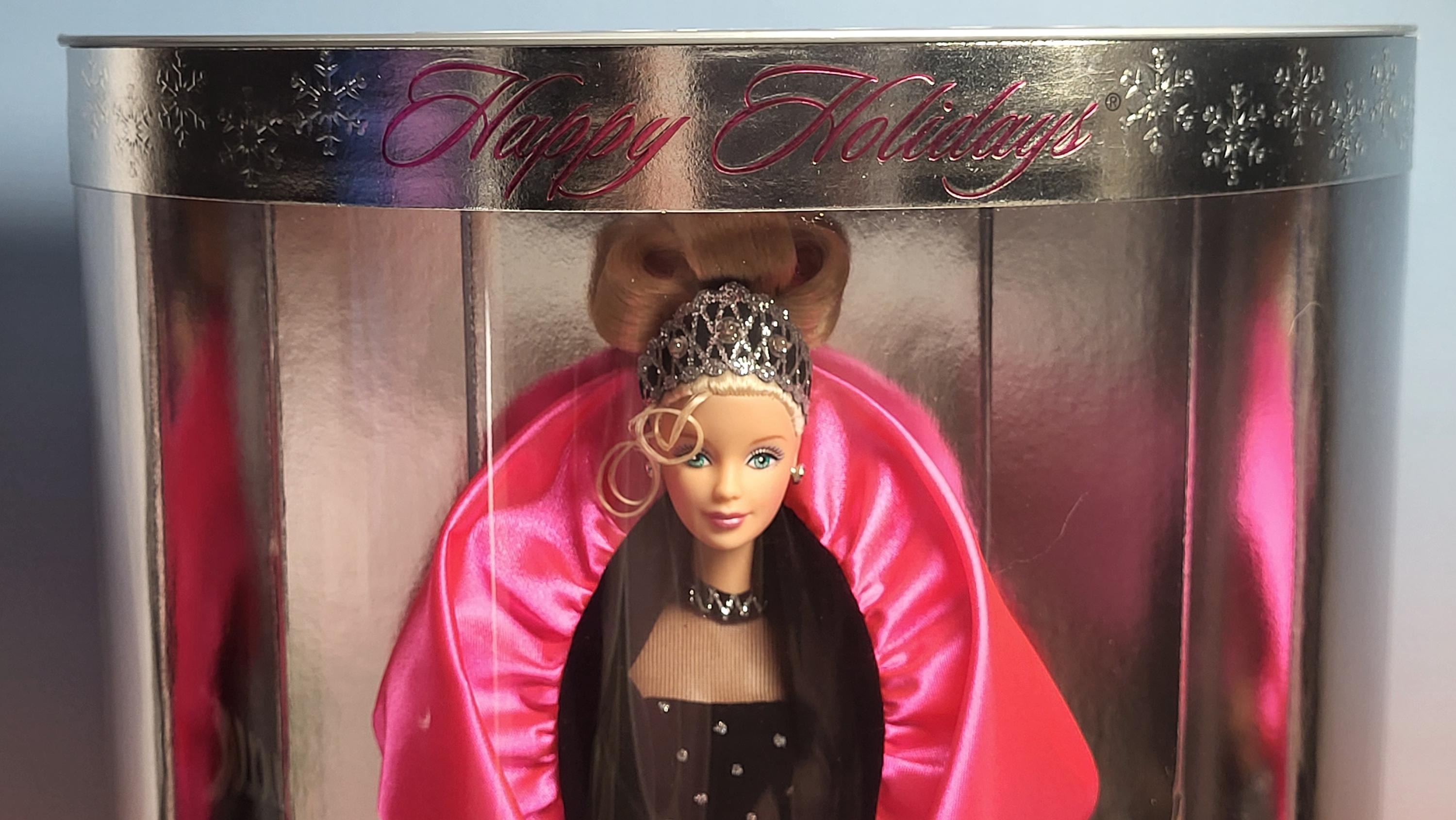 Rare 1998 Happy Holidays Barbie - Misprint Box, Black Gown view 10