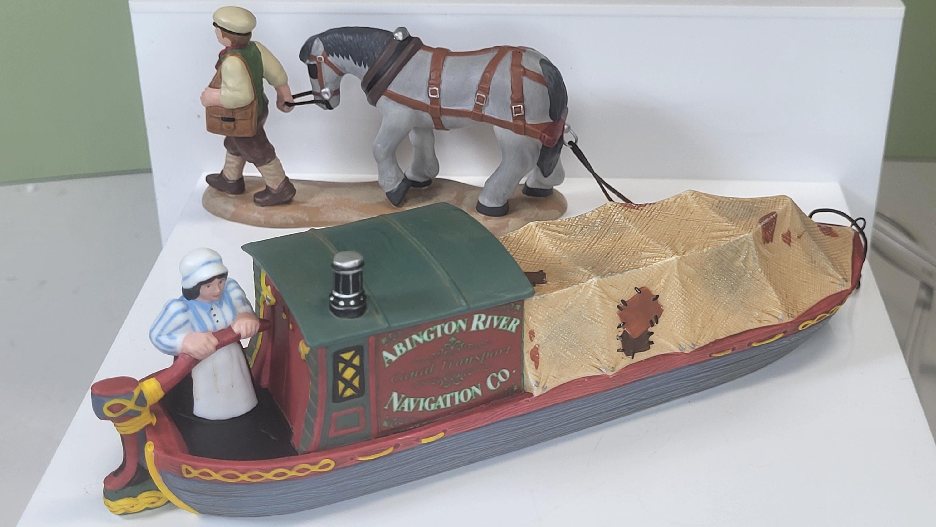 Rare Dept 56 Dickens Village Lot: St Ives Lock House #58496 and Abington Canal Boat Set #58522 view 7