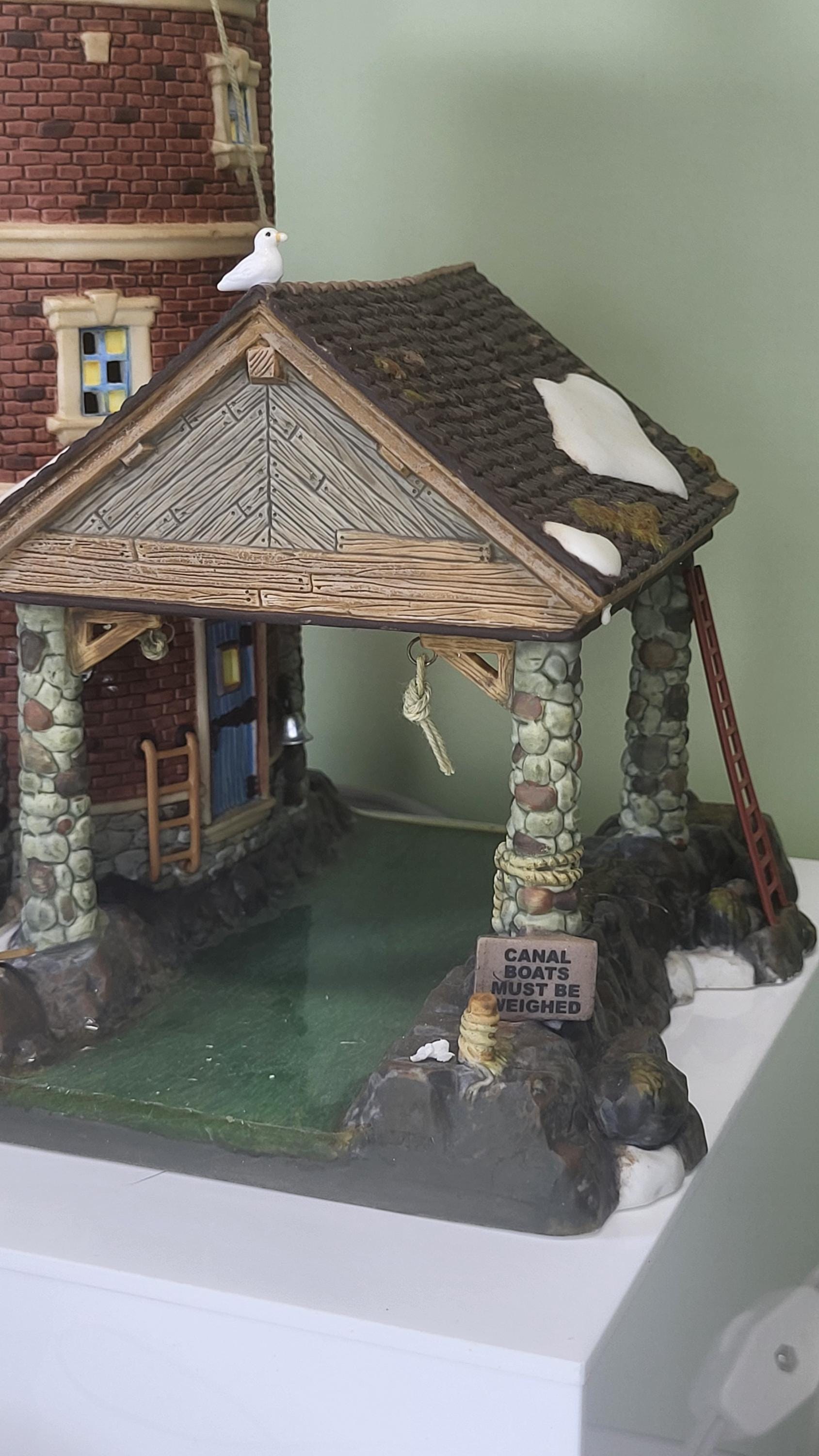 Rare Dept 56 Dickens Village Lot: St Ives Lock House #58496 and Abington Canal Boat Set #58522 view 9