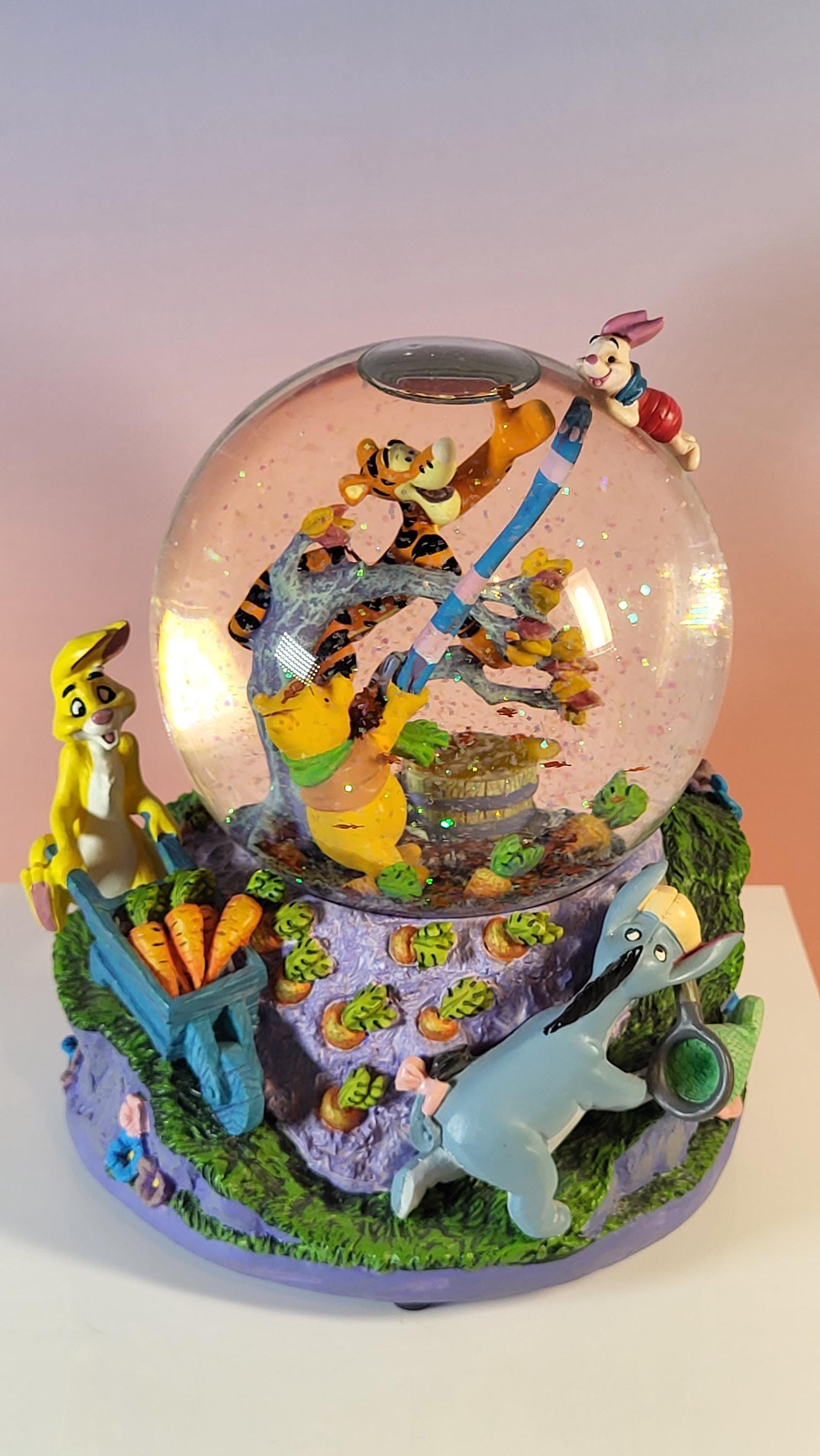 Vintage Retired Disney Store Winnie the Pooh Blustery Day Musical Snow Globe view 12
