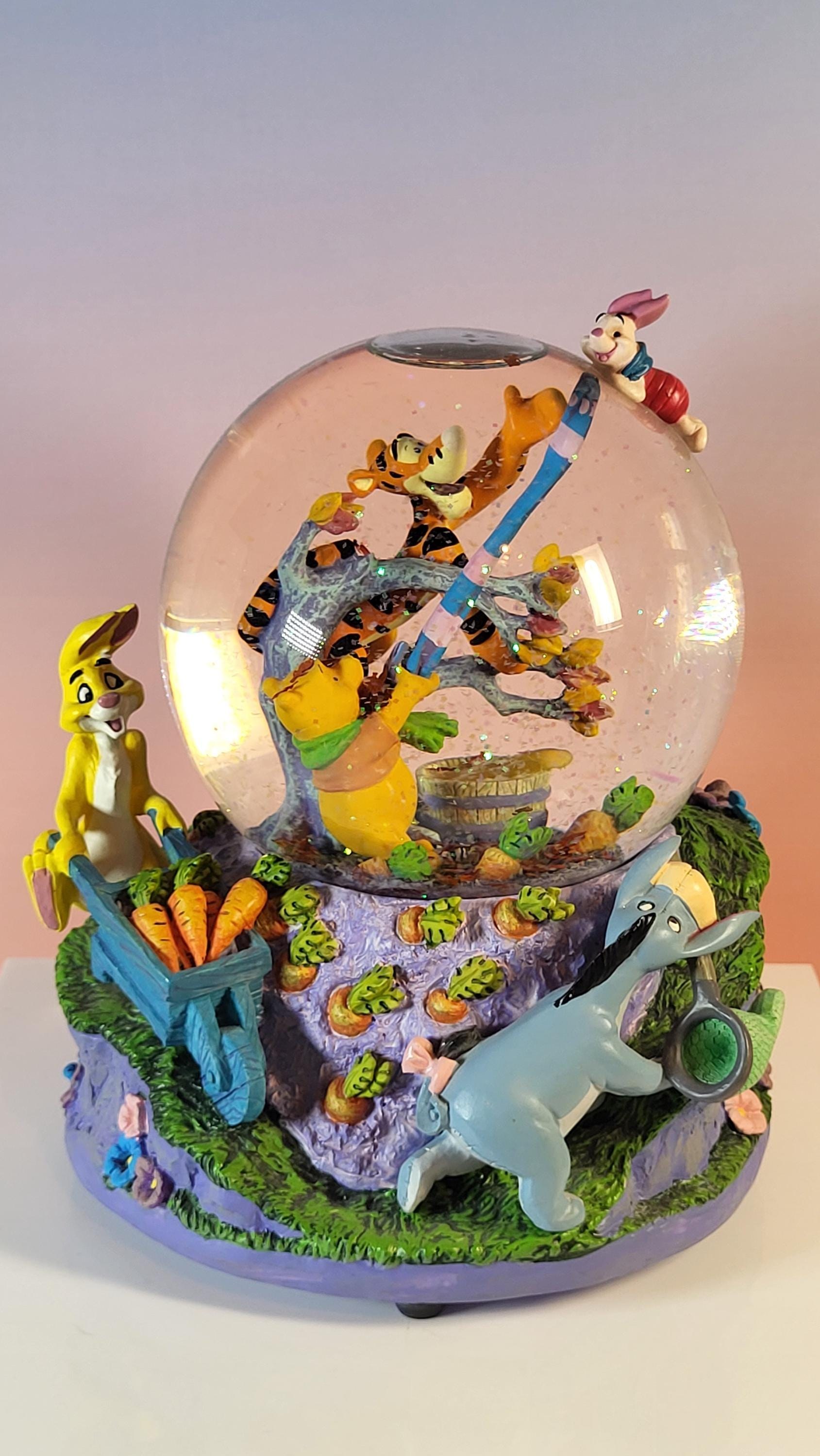 Vintage Retired Disney Store Winnie the Pooh Blustery Day Musical Snow Globe view 13