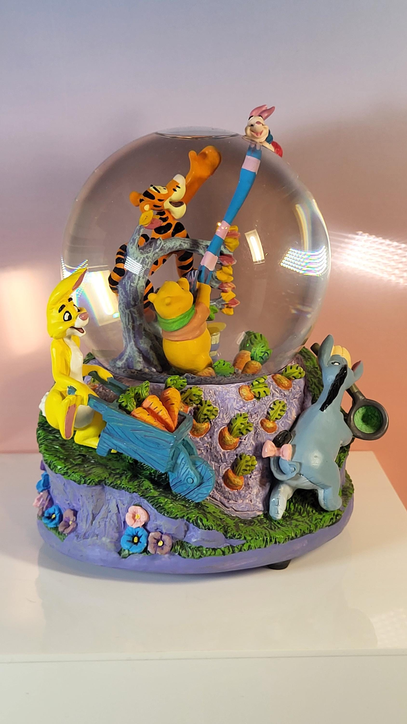 Vintage Retired Disney Store Winnie the Pooh Blustery Day Musical Snow Globe view 9