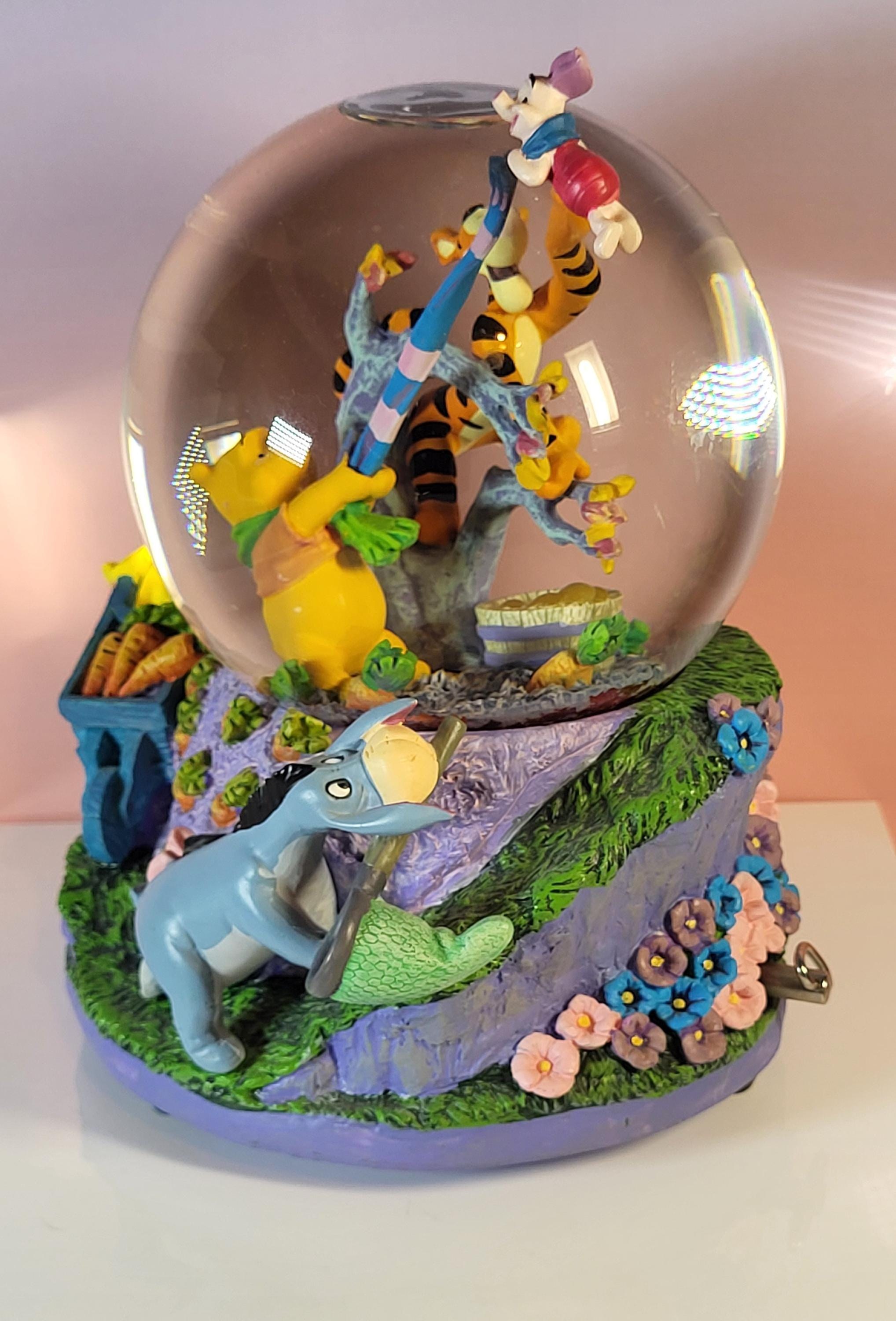 Vintage Retired Disney Store Winnie the Pooh Blustery Day Musical Snow Globe view 10