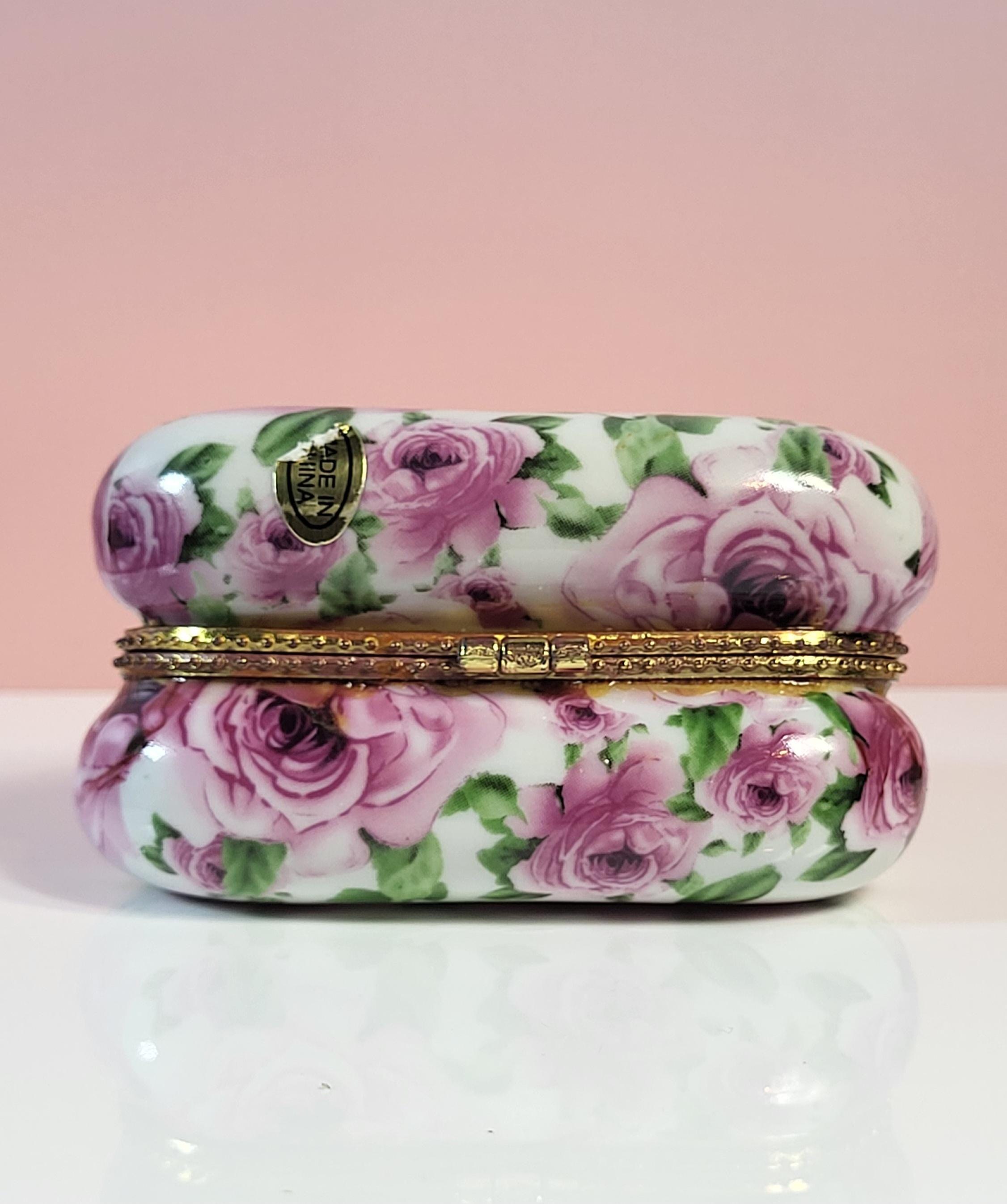 Vintage Chintz Porcelain Trinket Box Set view 13