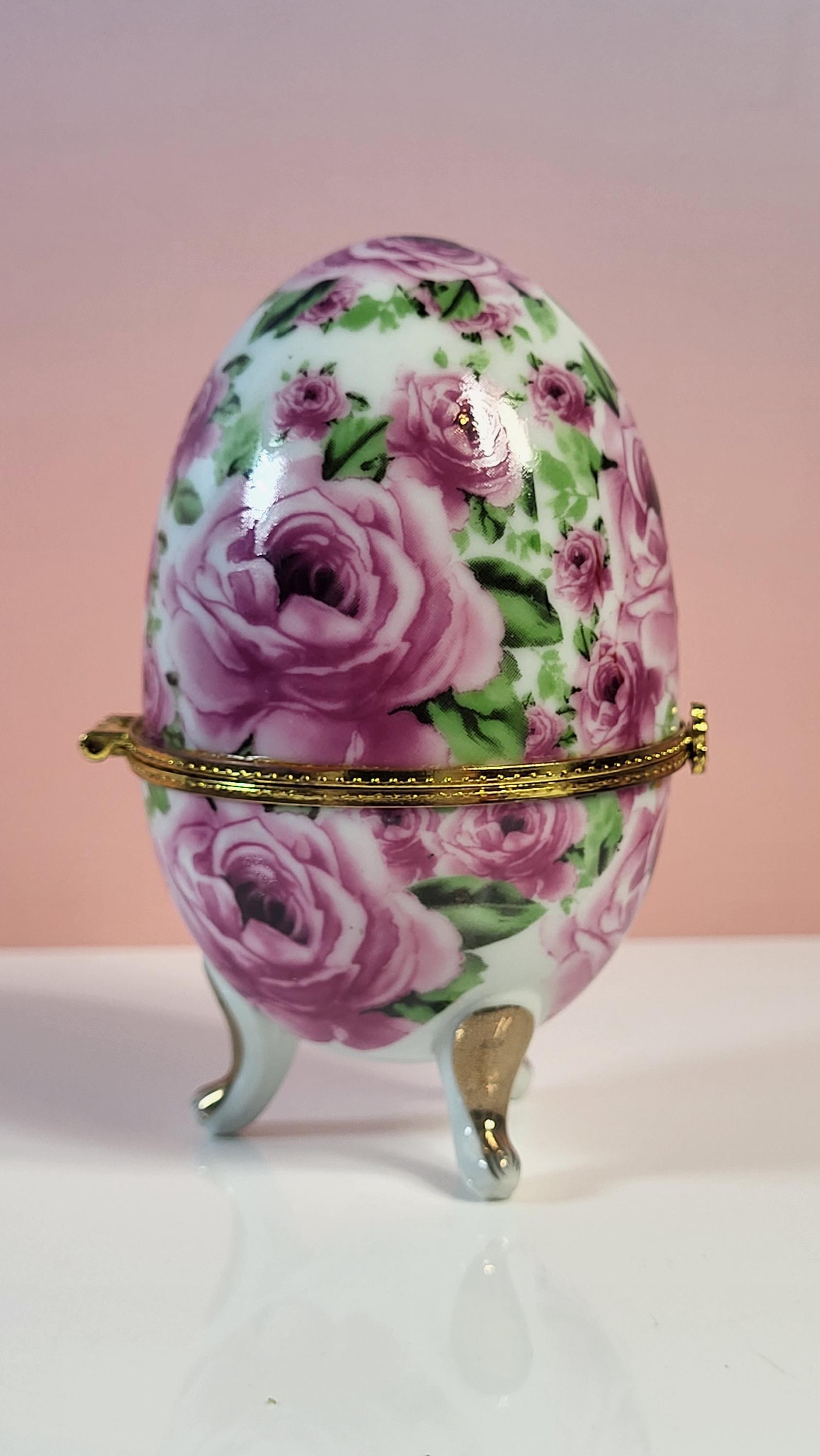 Vintage Chintz Porcelain Trinket Box Set view 7