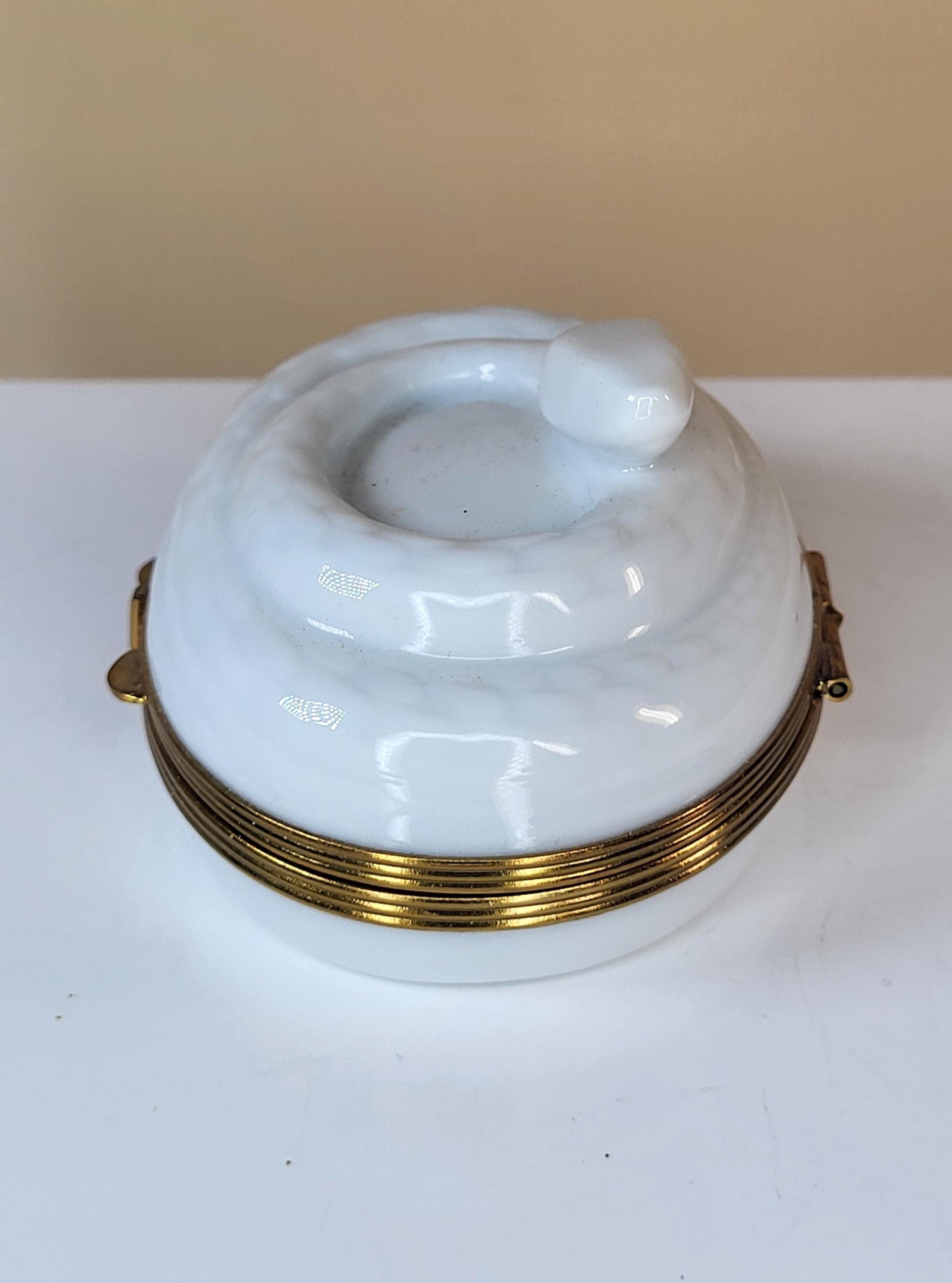 Pristine Vintage Piotet Chamart Limoges Snake Trinket Box view 4