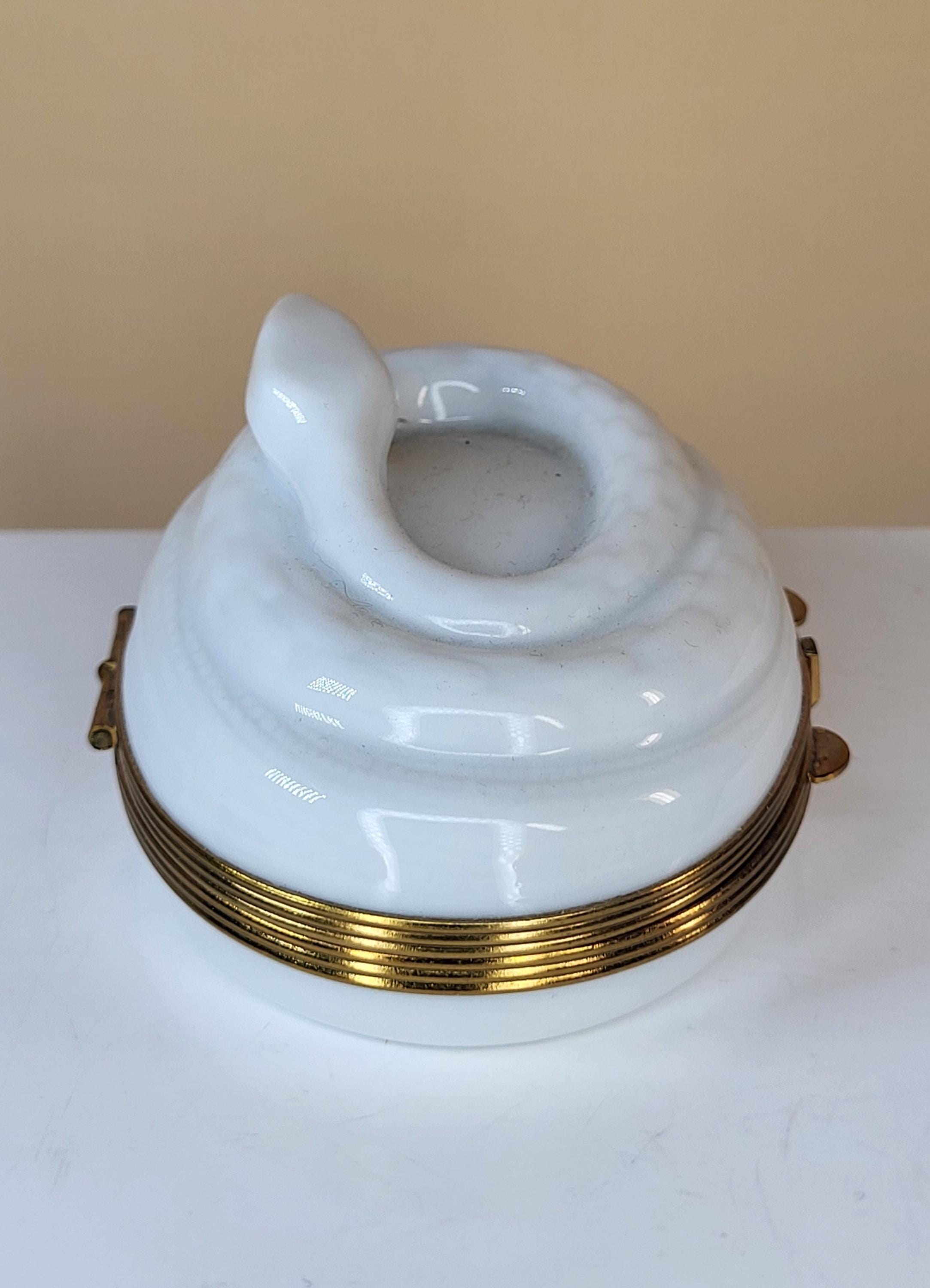 Pristine Vintage Piotet Chamart Limoges Snake Trinket Box view 5