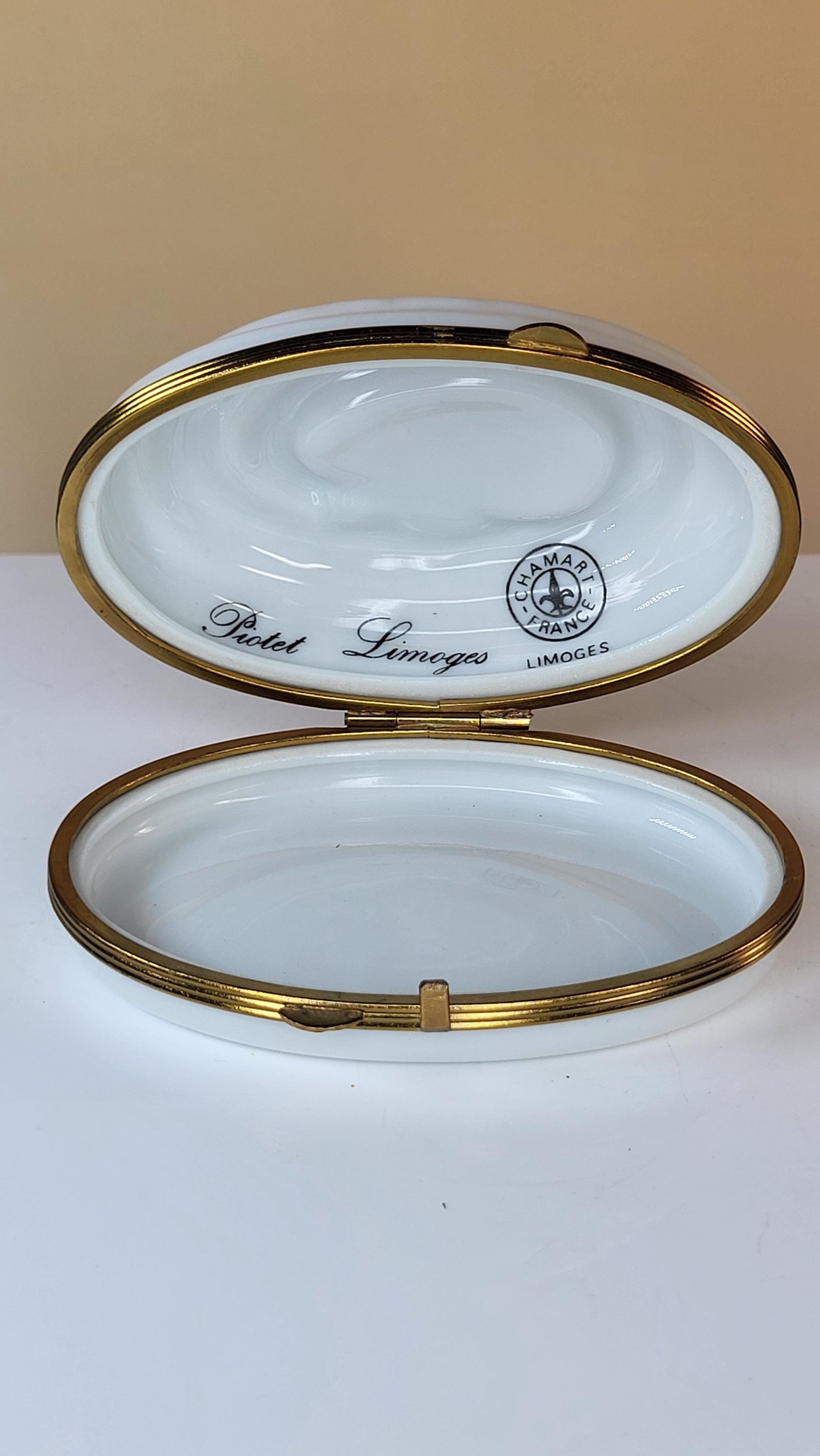Pristine Vintage Piotet Chamart Limoges Snake Trinket Box view 6