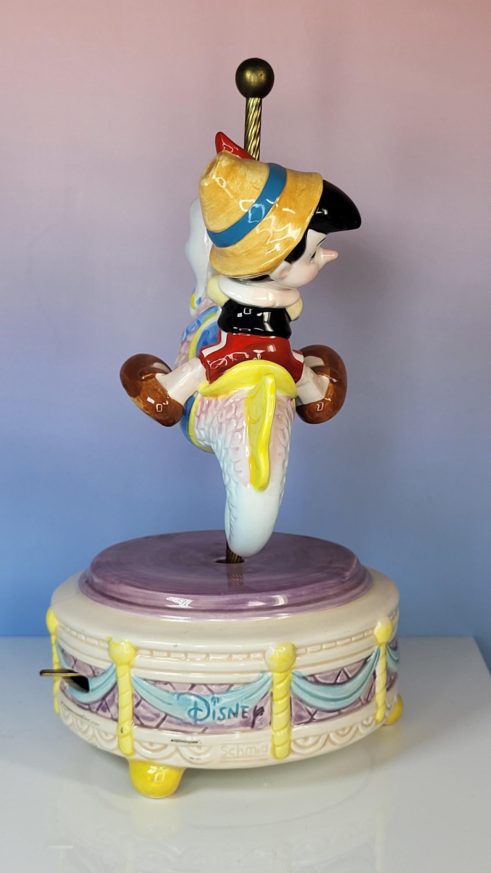 Rare Vintage Schmid Disney Pinocchio Seahorse Music Box view 8