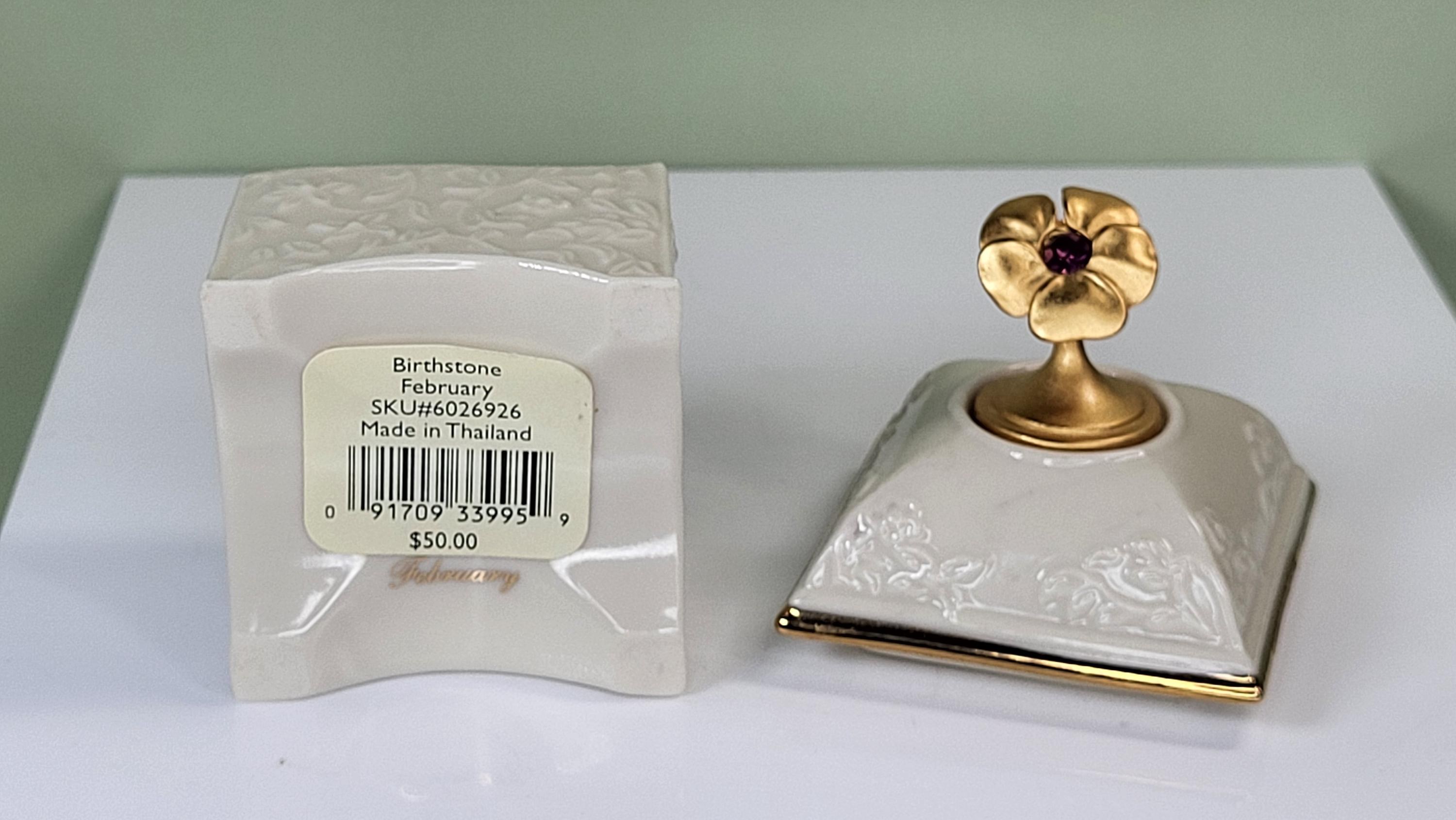 Lenox Amethyst Trinket Box: China Treasures Collection, 24K Gold view 10