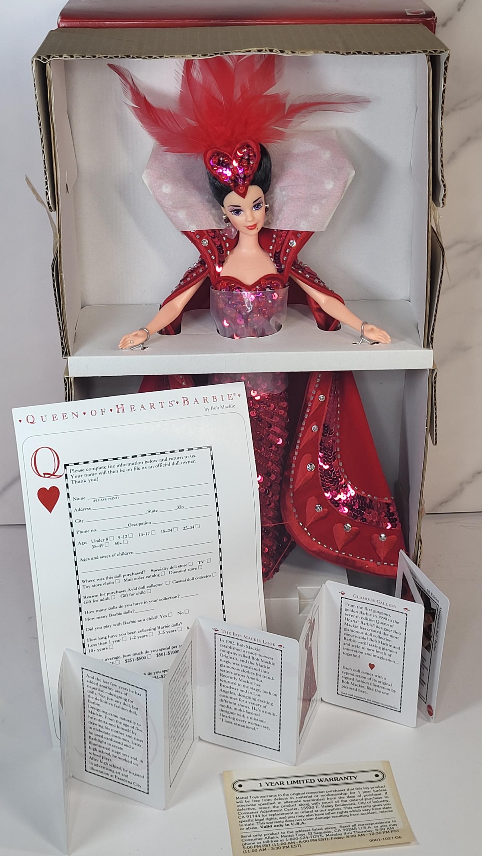 Bob Mackie Queen of Hearts Barbie, 1994 Mattel Collector Edition, NIB view 2