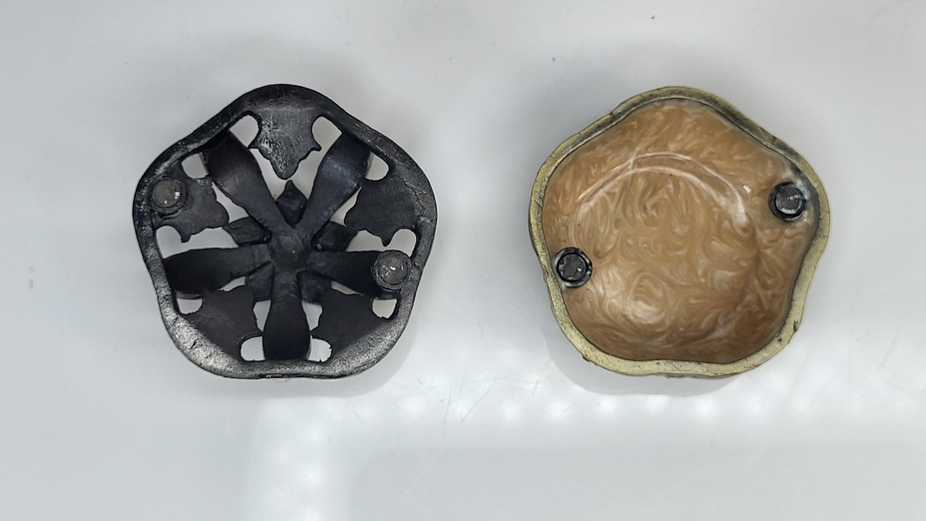 Vintage Two's Company Trinket Box - Enameled Floral Jewelry Dish with Austrian Crystals view 5
