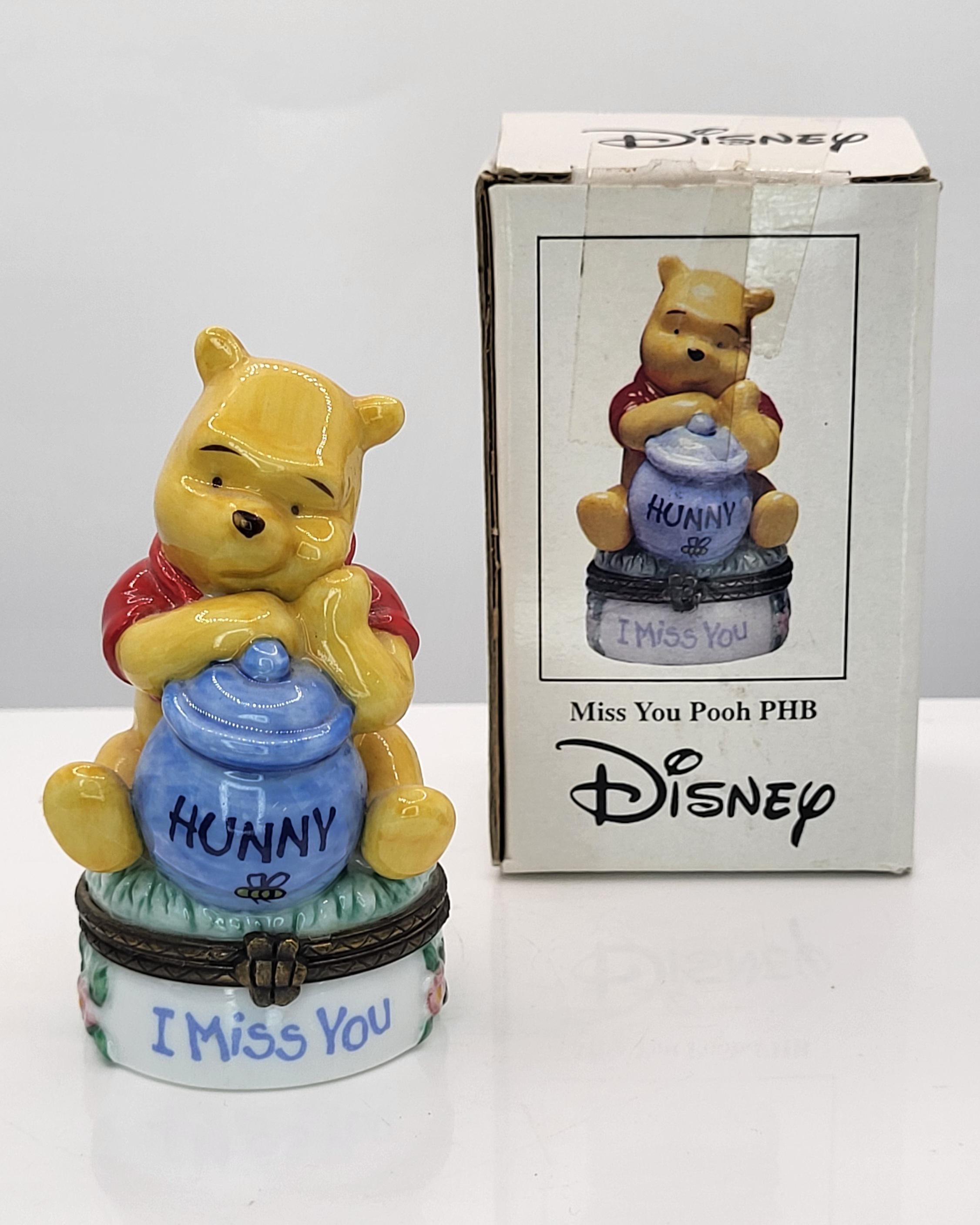 Vintage Disney Winnie the Pooh PHB Porcelain Hinged Box Figurine with Trinket view 2