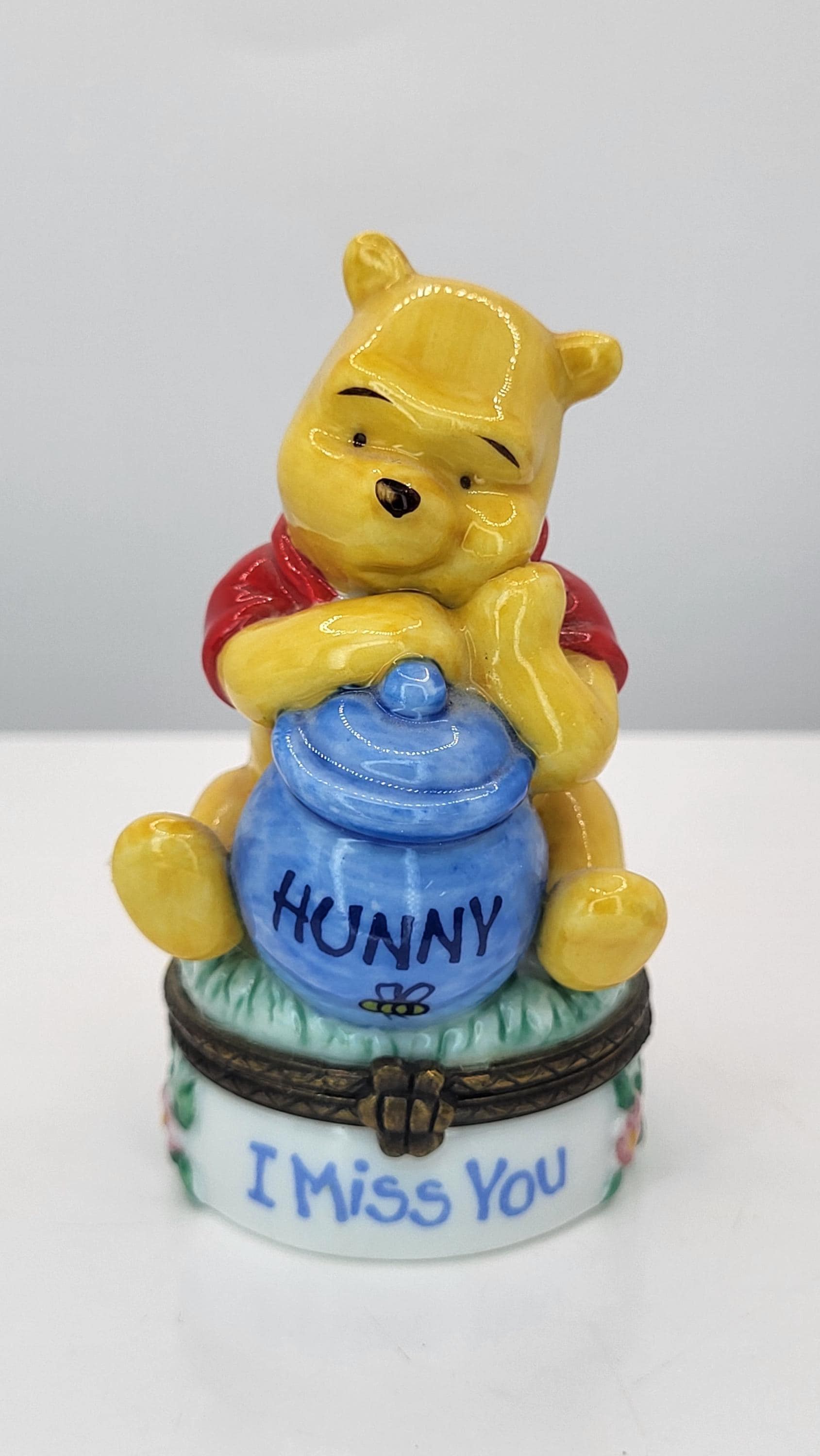 Vintage Disney Winnie the Pooh PHB Porcelain Hinged Box Figurine with Trinket view 3