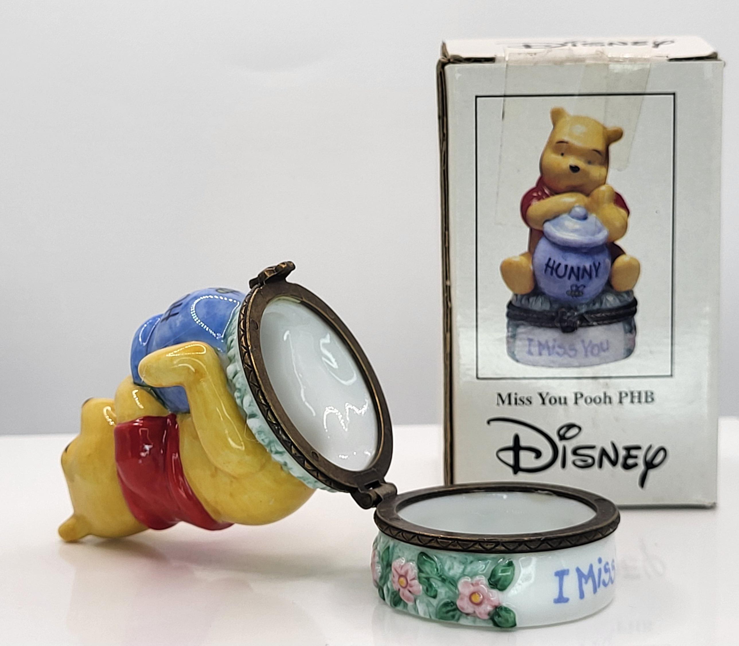 Vintage Disney Winnie the Pooh PHB Porcelain Hinged Box Figurine with Trinket view 7