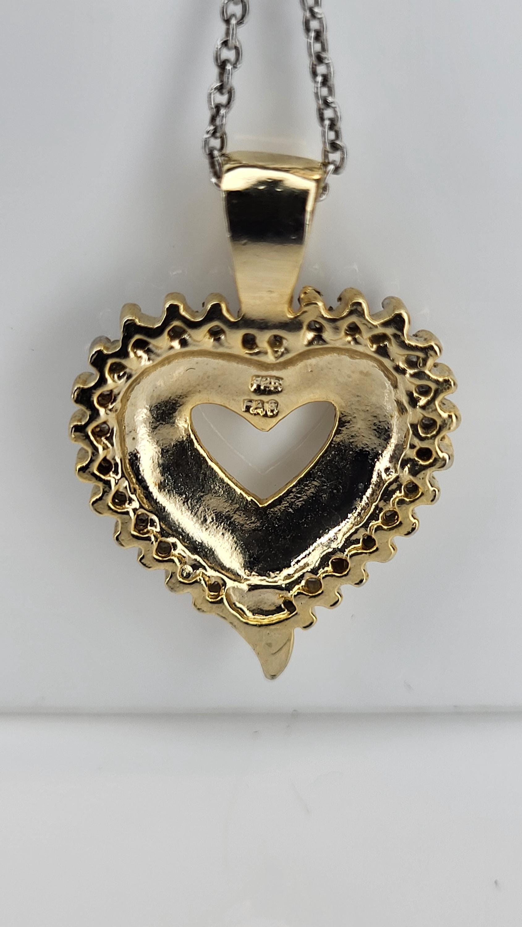 Vintage Monet Enamel Egg Trinket Box & 14K Gold Vermeil Diamond Heart Necklace Set view 9