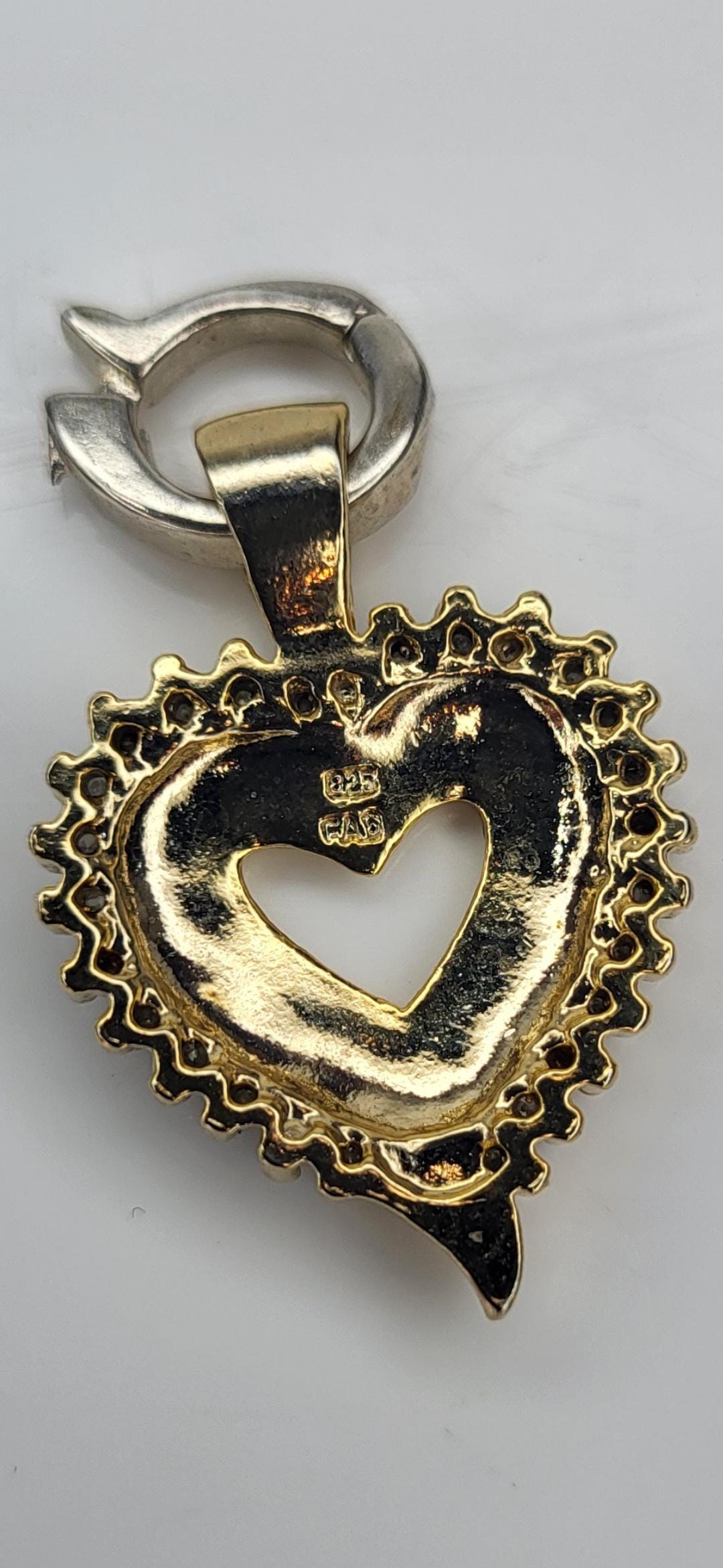 Vintage Monet Enamel Egg Trinket Box & 14K Gold Vermeil Diamond Heart Necklace Set view 10