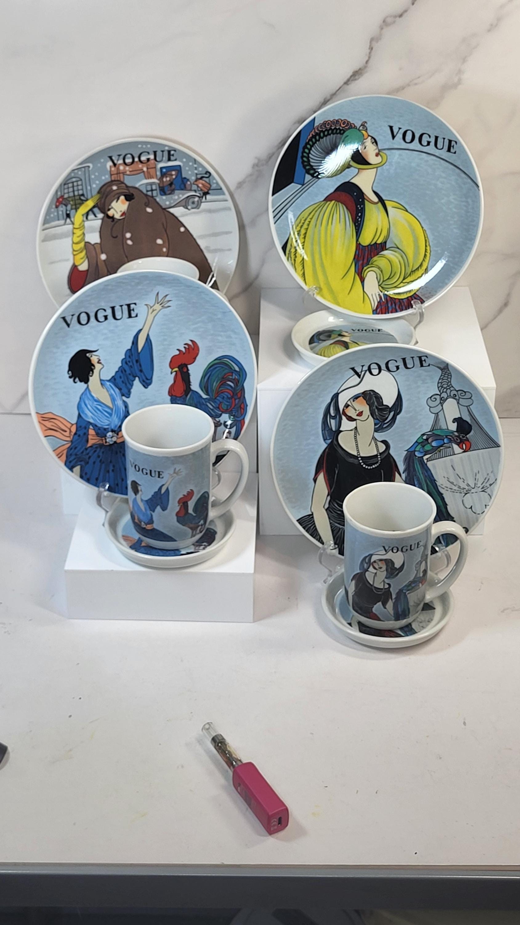 Seymour Mann Vogue Fine China Set - Helen Dryden Art Deco Fashion Illustrations view 2