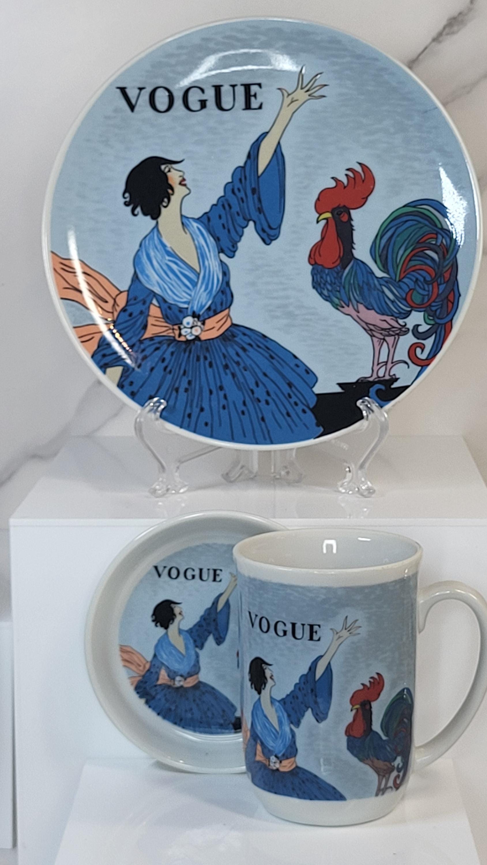 Seymour Mann Vogue Fine China Set - Helen Dryden Art Deco Fashion Illustrations view 6