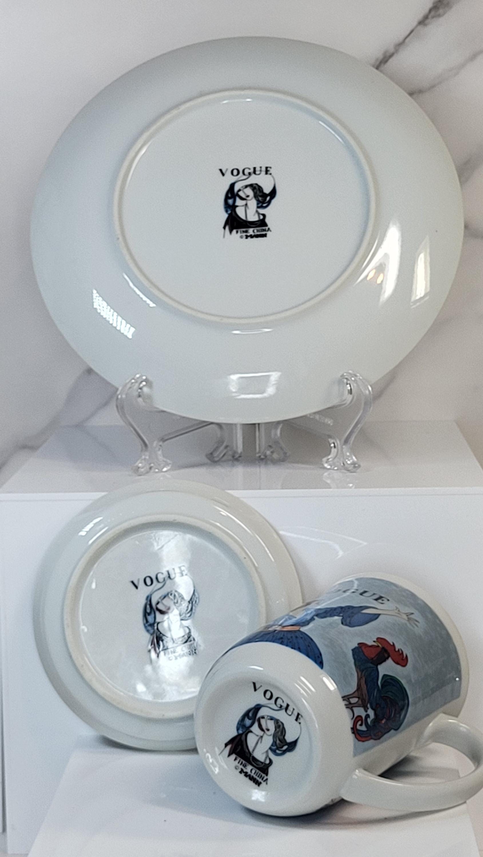 Seymour Mann Vogue Fine China Set - Helen Dryden Art Deco Fashion Illustrations view 7