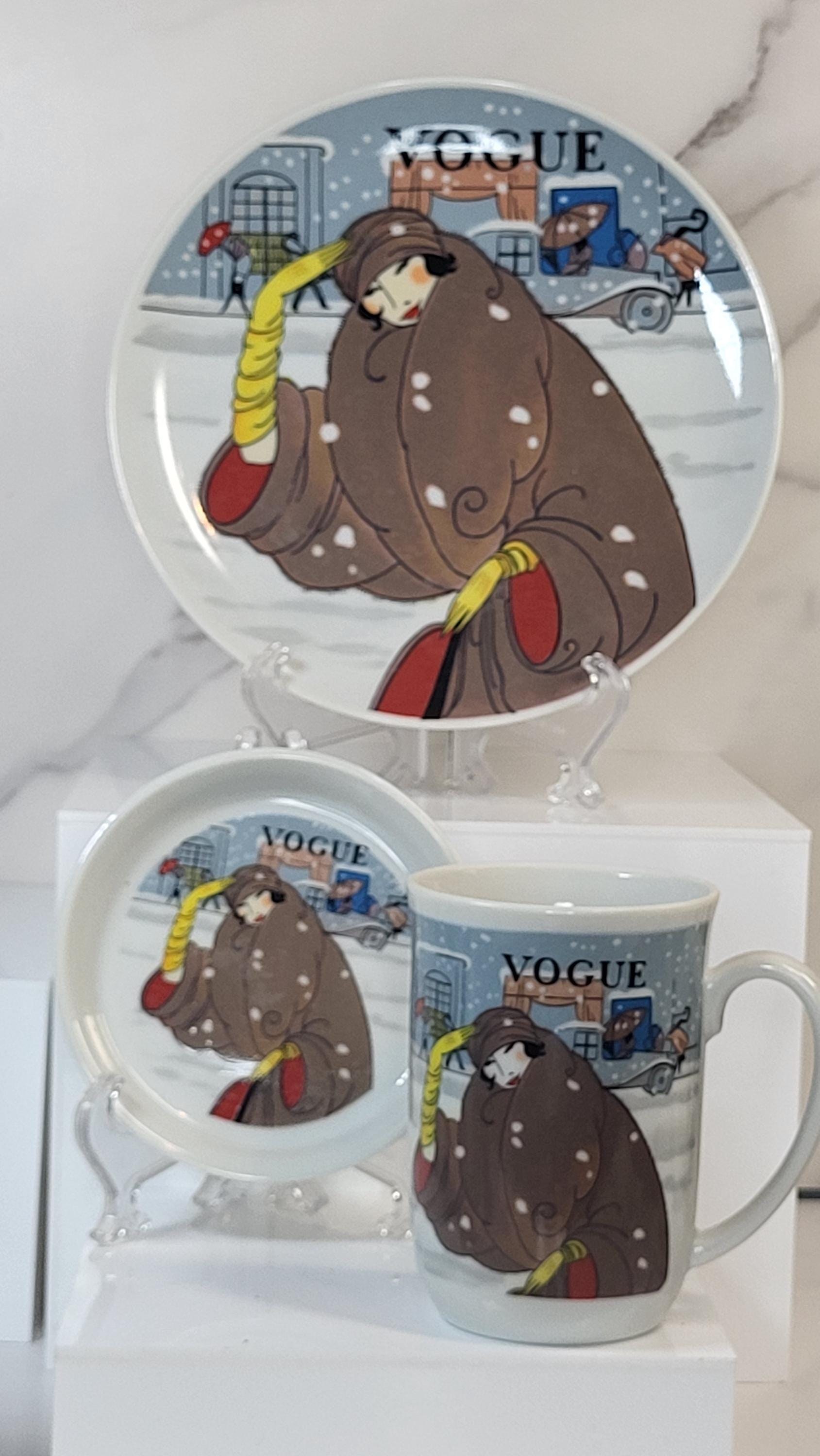 Seymour Mann Vogue Fine China Set - Helen Dryden Art Deco Fashion Illustrations view 8