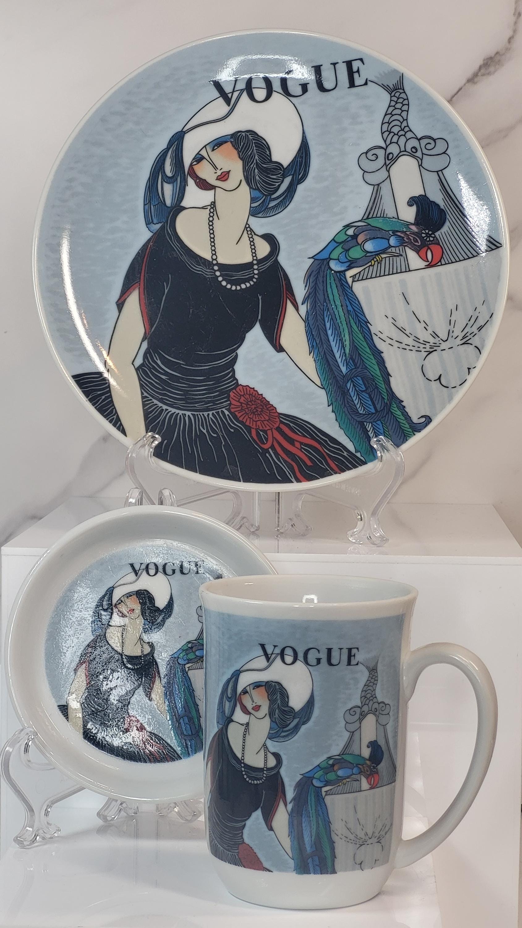 Seymour Mann Vogue Fine China Set - Helen Dryden Art Deco Fashion Illustrations view 10