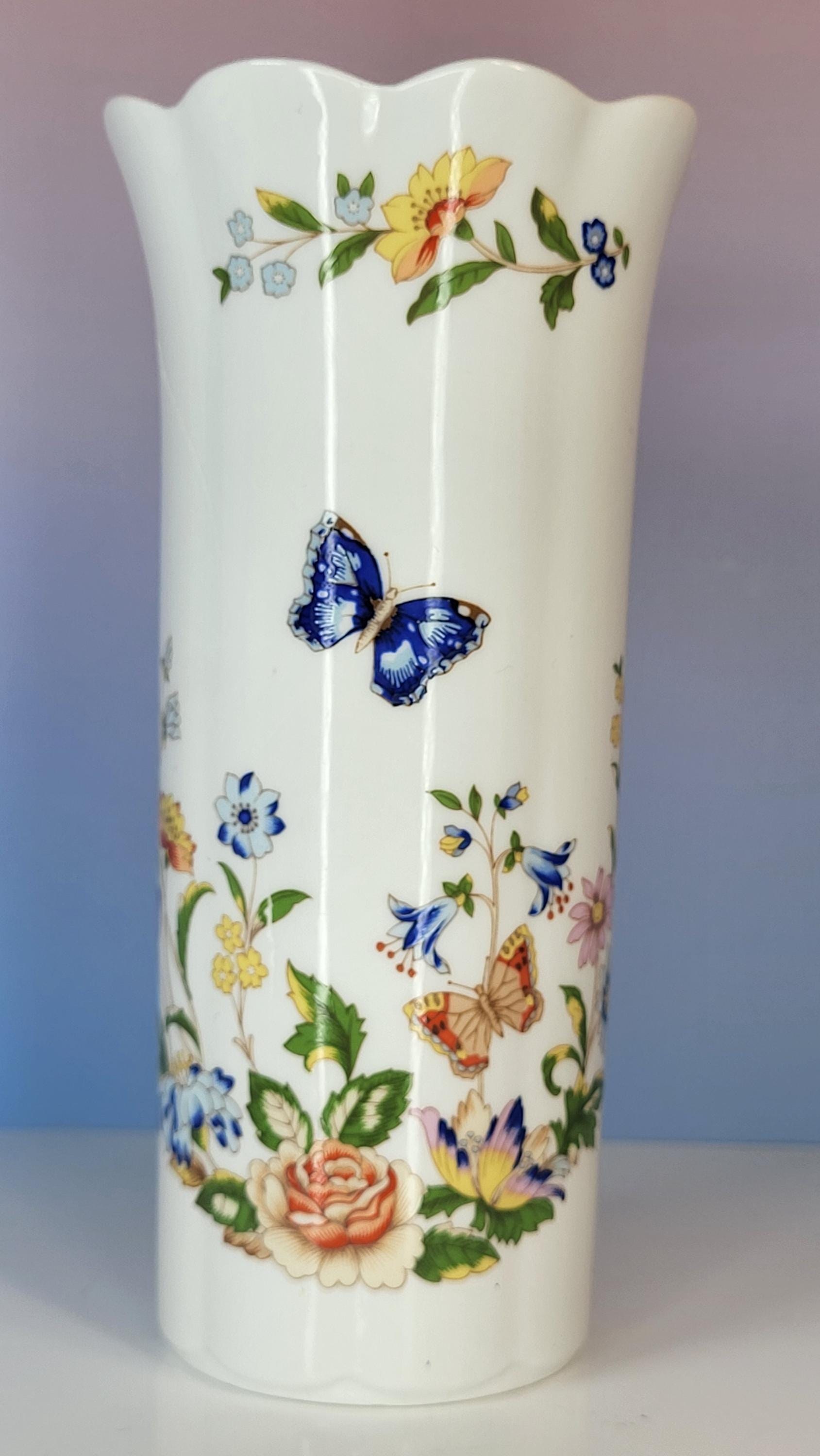 Antique Porcelain Vases: Sitzendorf, Takahashi, Aynsley 3-Piece Set view 3
