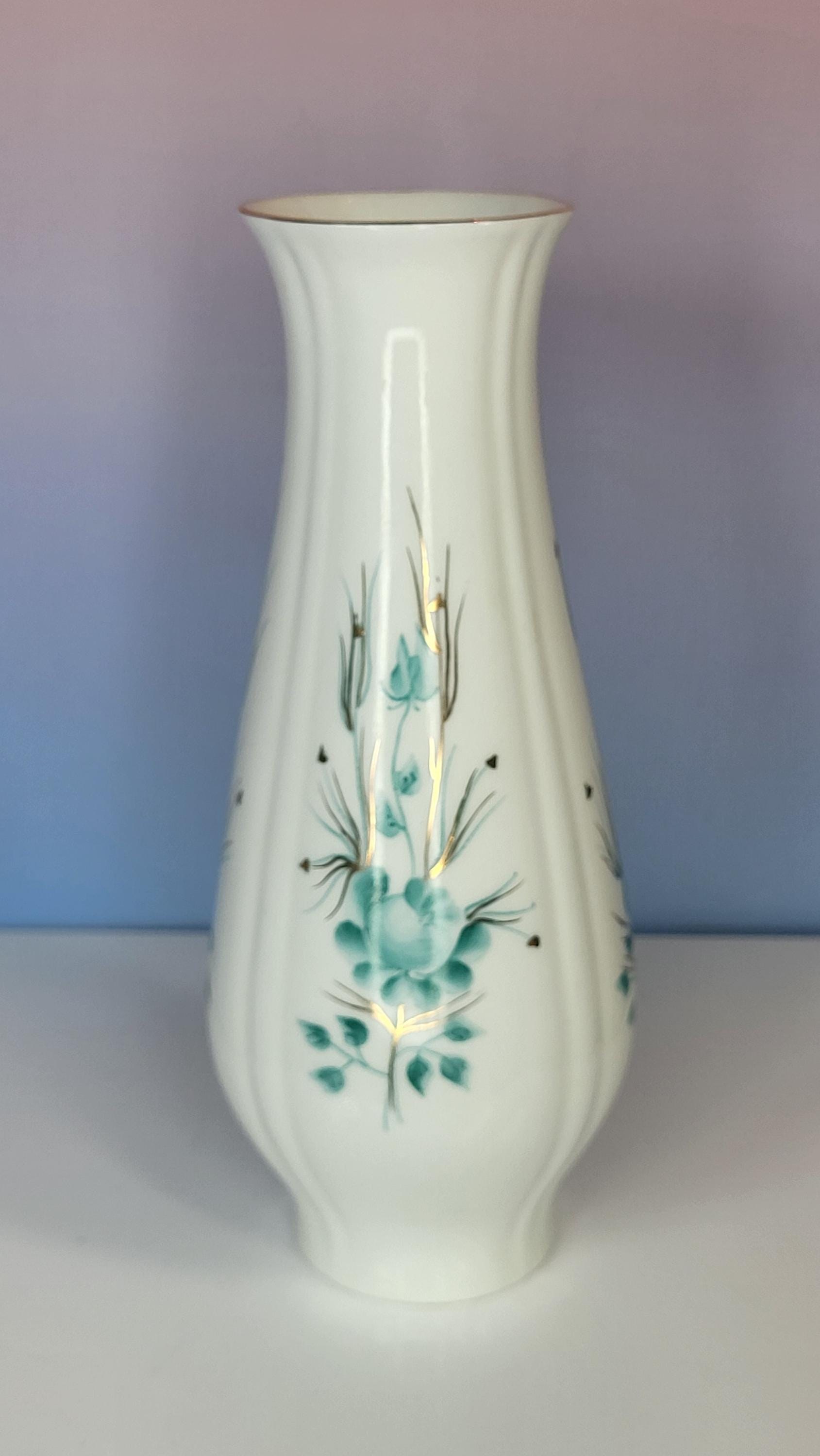 Antique Porcelain Vases: Sitzendorf, Takahashi, Aynsley 3-Piece Set view 8