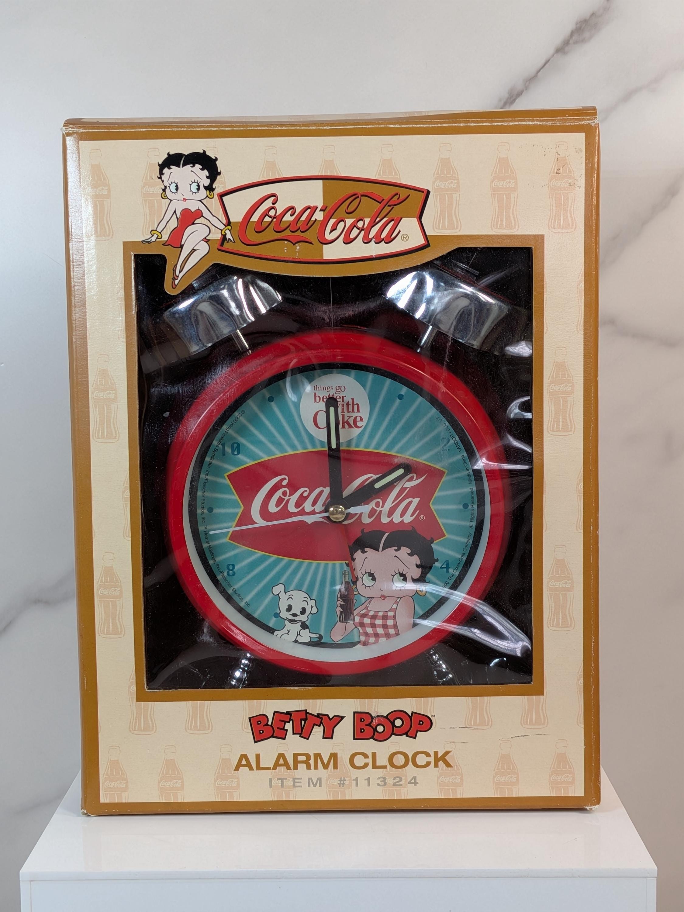 Vintage 2000 Betty Boop & Coca-Cola "Twin Bell" Alarm Clock - Mint in Box