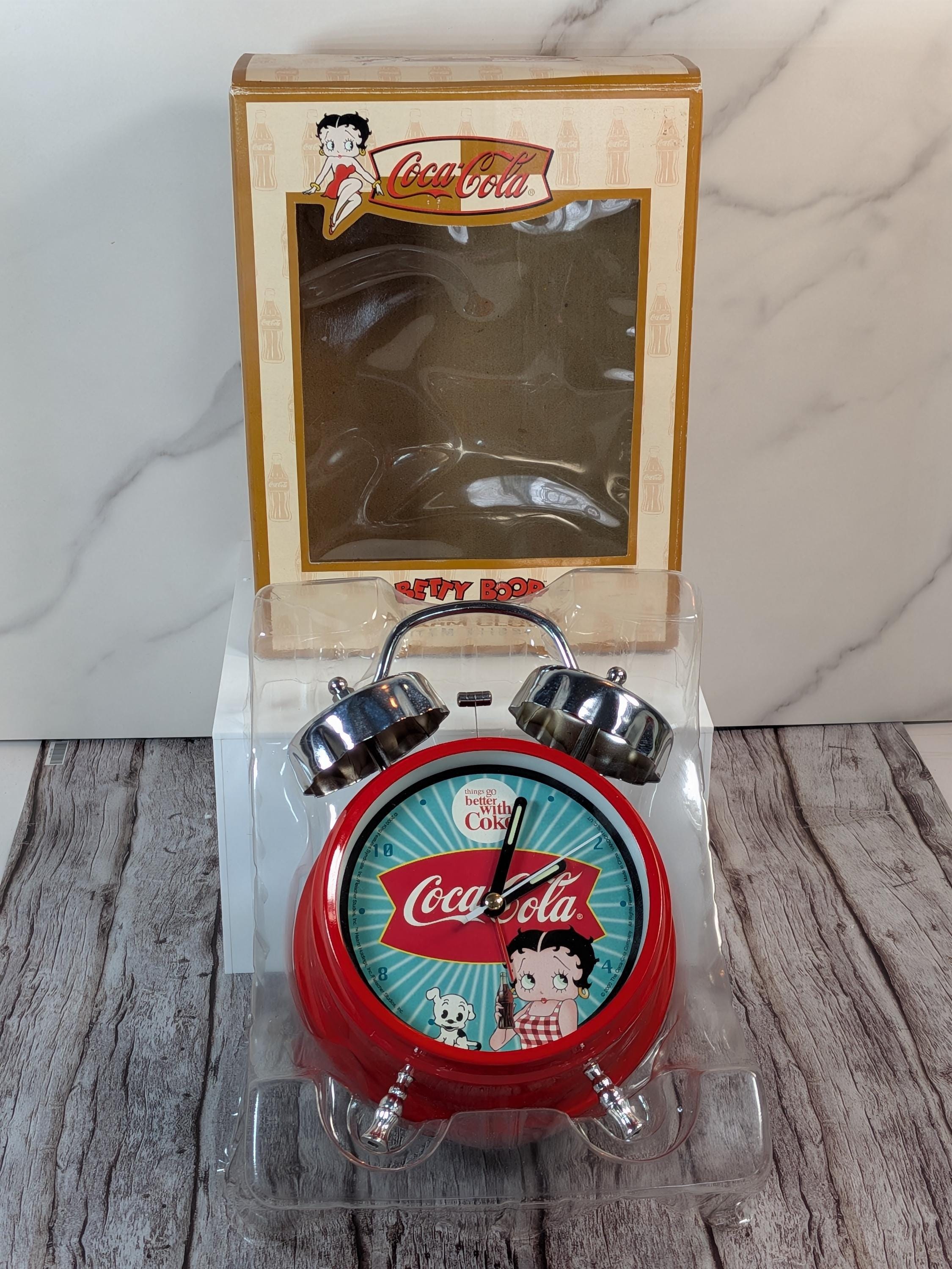 Vintage 2000 Betty Boop & Coca-Cola "Twin Bell" Alarm Clock - Mint in Box view 2