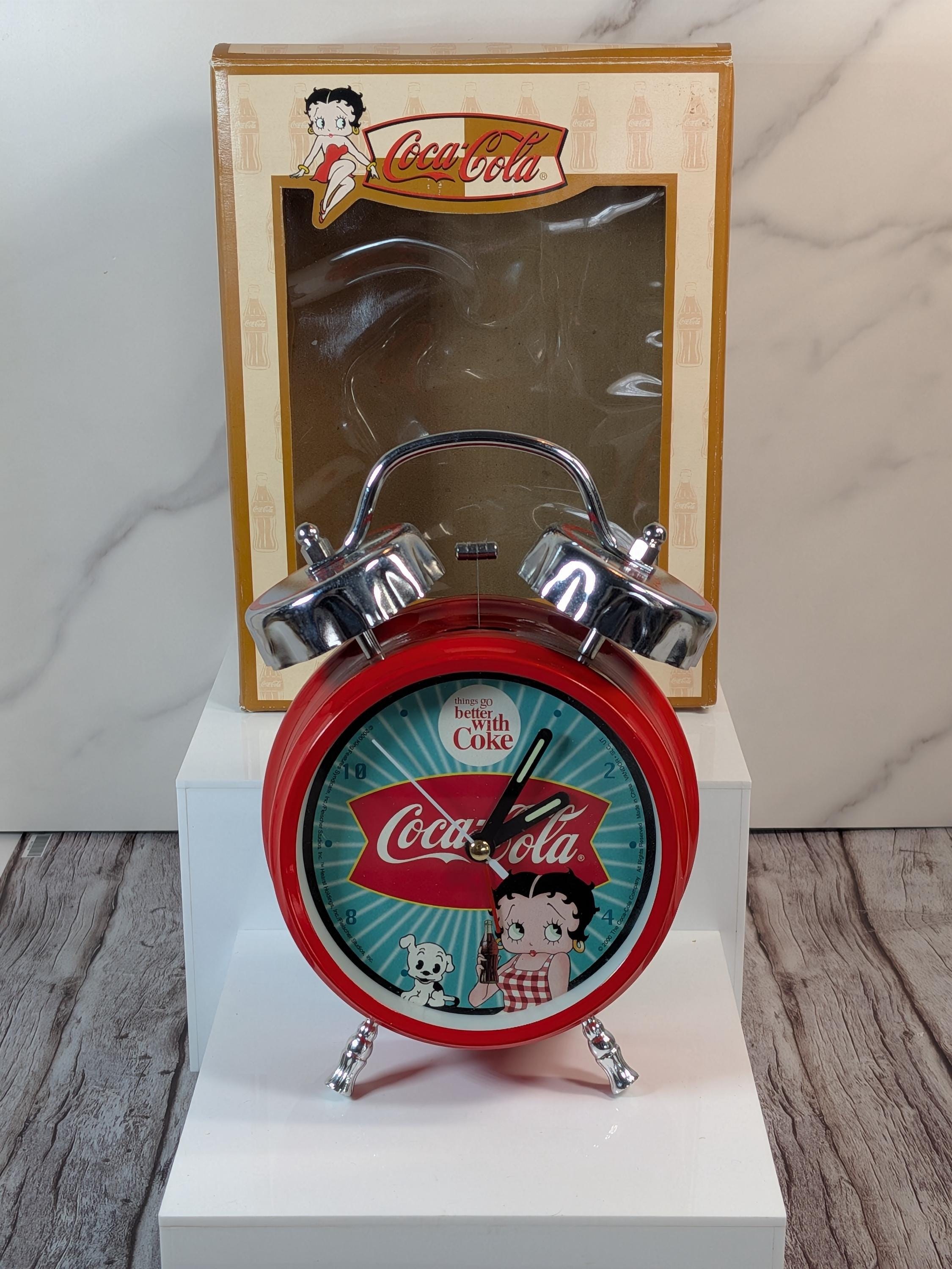 Vintage 2000 Betty Boop & Coca-Cola "Twin Bell" Alarm Clock - Mint in Box view 4