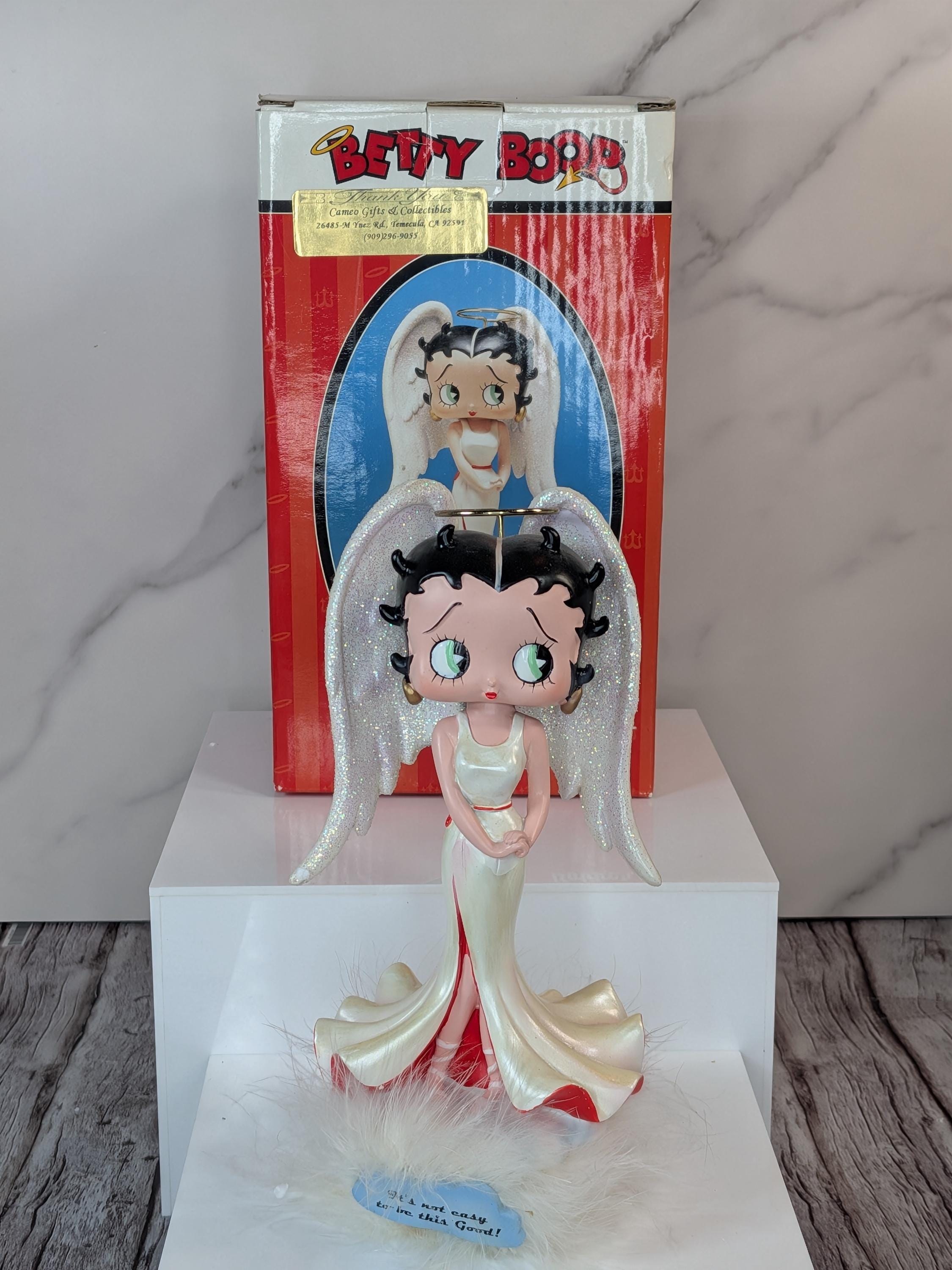 Vintage 2001 Betty Boop Angel Bobblehead Figurine - Mint in Original Box!