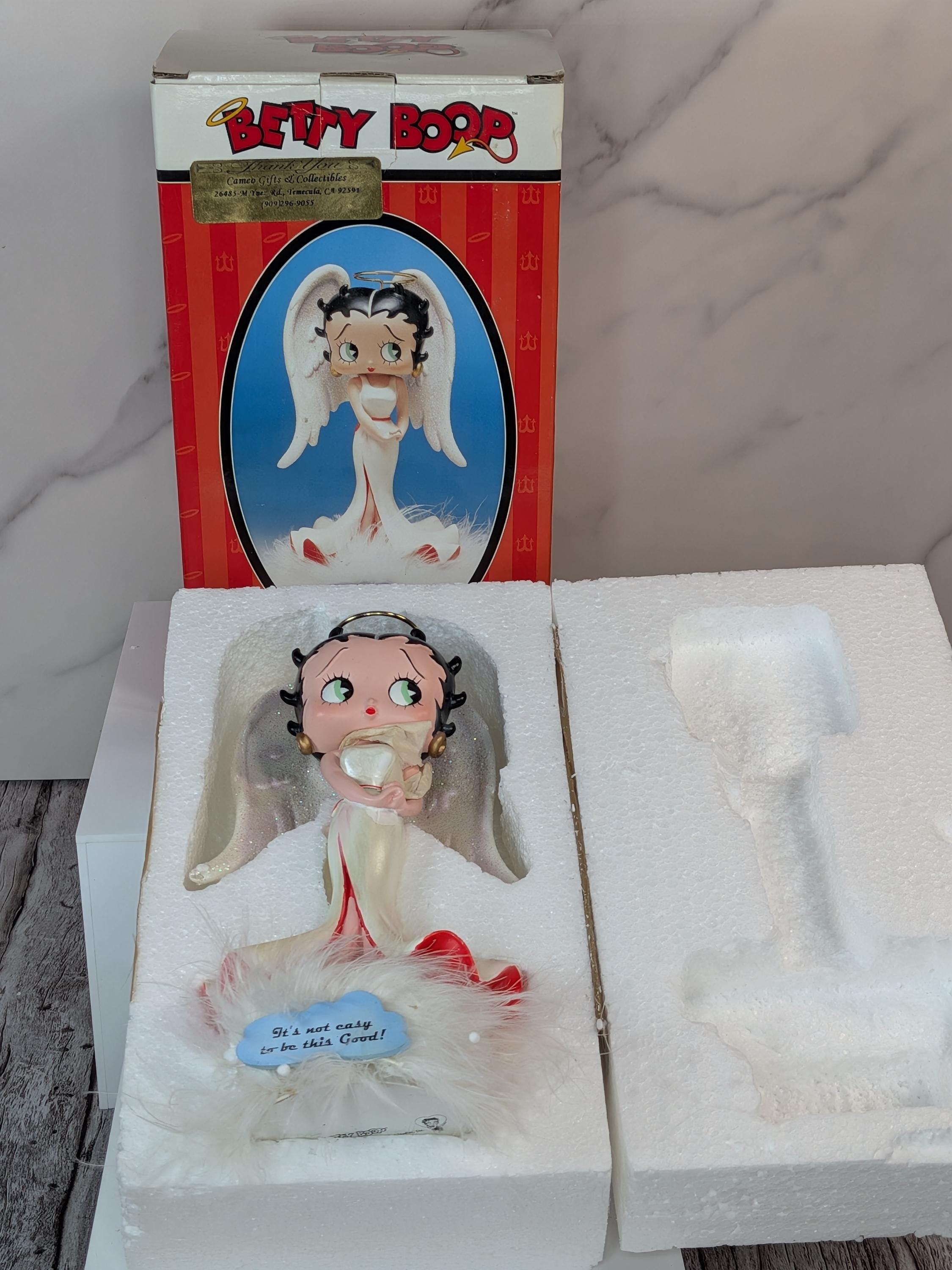 Vintage 2001 Betty Boop Angel Bobblehead Figurine - Mint in Original Box! view 2