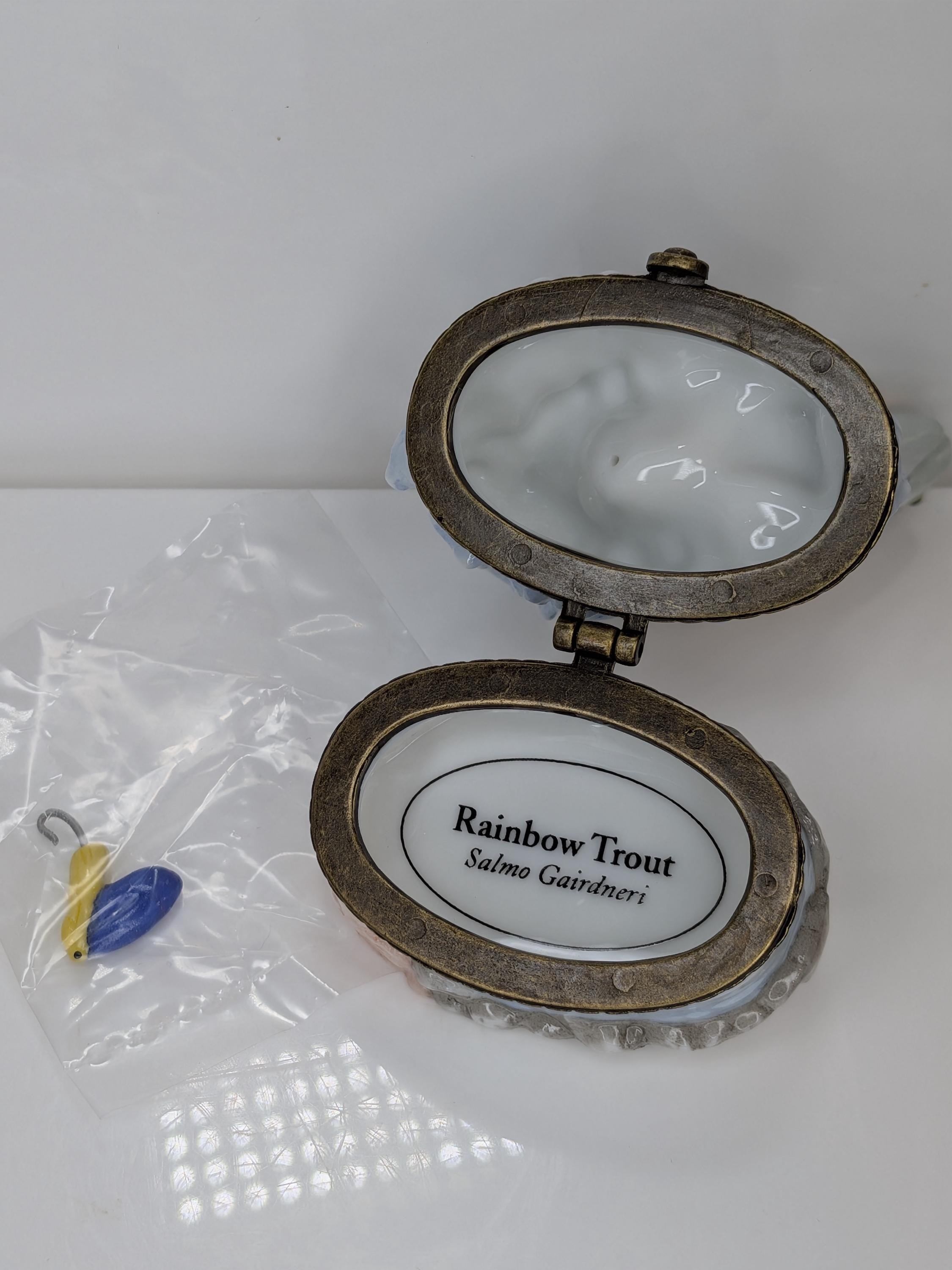 Curated Vintage Fish Trinket Box Set - Midwest of Cannon Falls PHB Collection - 5 Leaping Freshwater Game Fish with Lures - Cabin Core Decor view 12