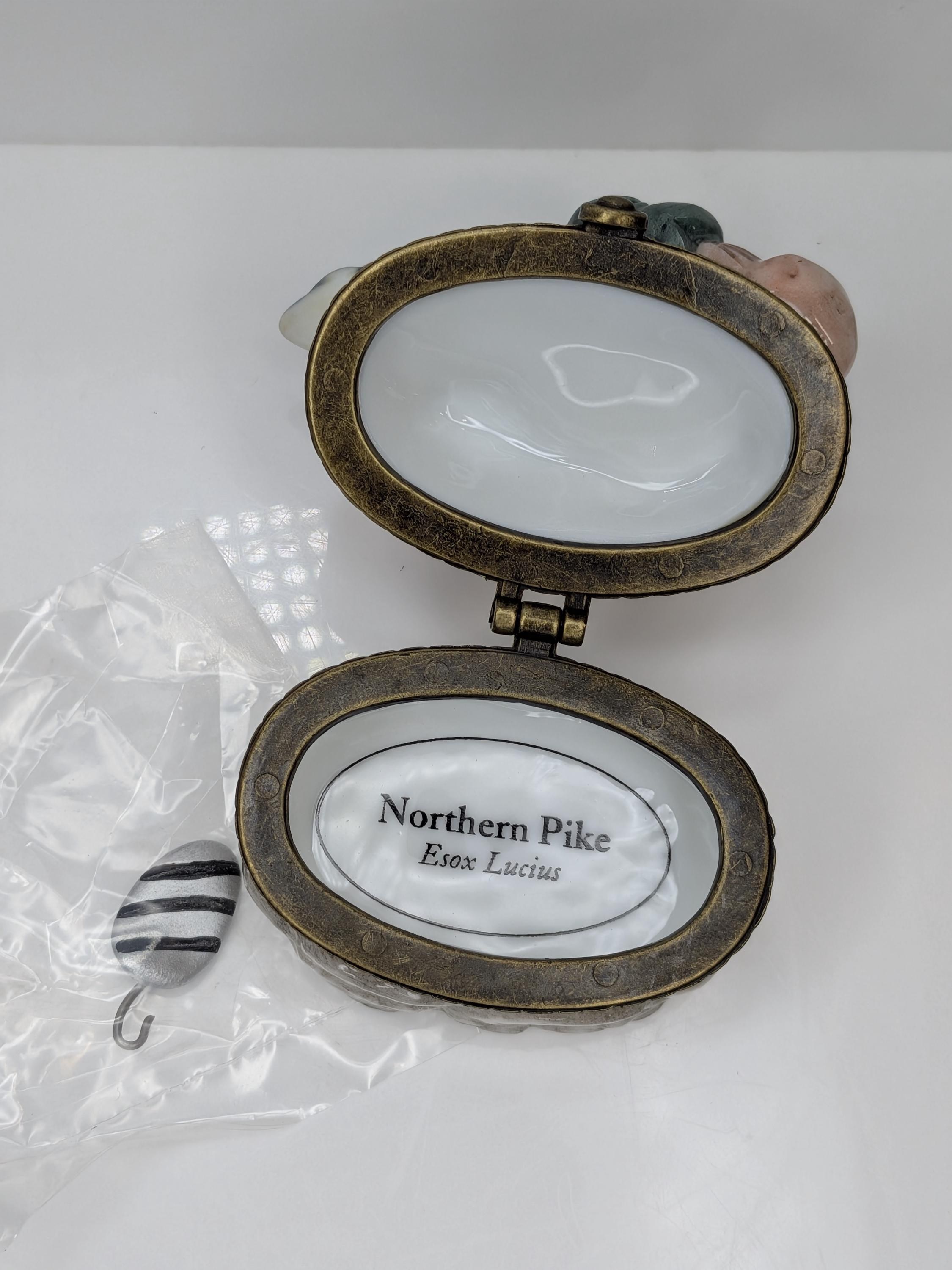Curated Vintage Fish Trinket Box Set - Midwest of Cannon Falls PHB Collection - 5 Leaping Freshwater Game Fish with Lures - Cabin Core Decor view 15