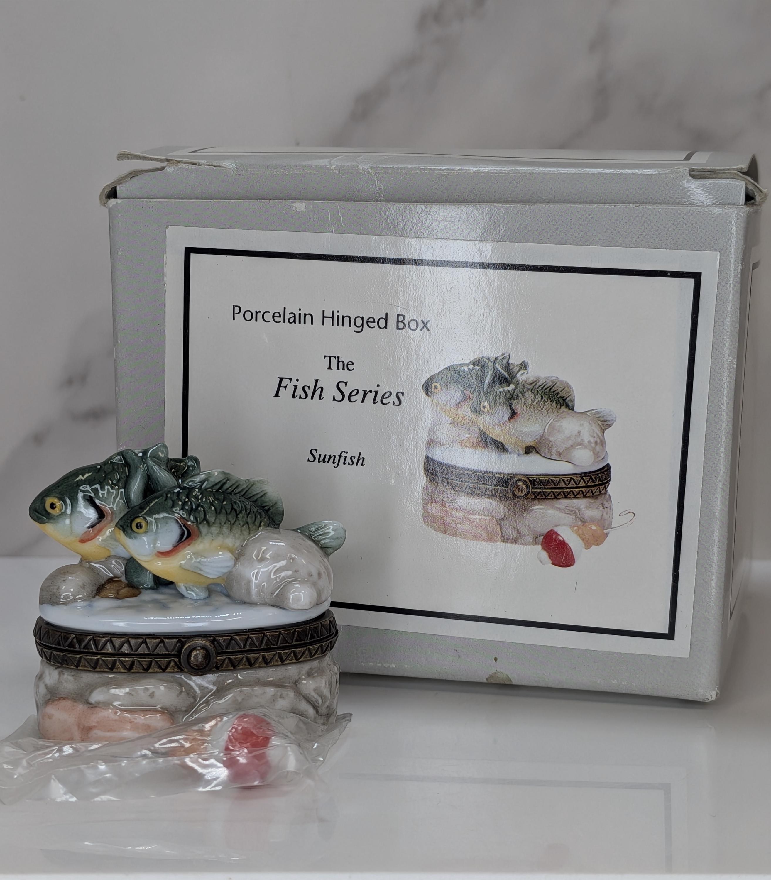 Curated Vintage Fish Trinket Box Set - Midwest of Cannon Falls PHB Collection - 5 Leaping Freshwater Game Fish with Lures - Cabin Core Decor view 16